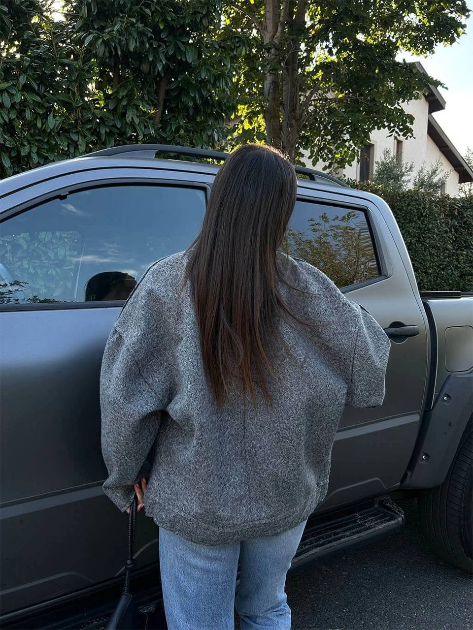 Kaşe Crop Bomber Ceket
