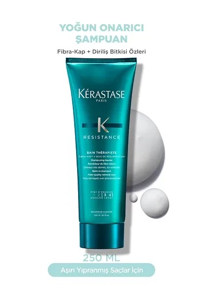 KERASTASE Resistance Bain Therapiste Aşırı Yıpranmış Saçlar İçin Onarıcı Balsam Şampuan 250ml