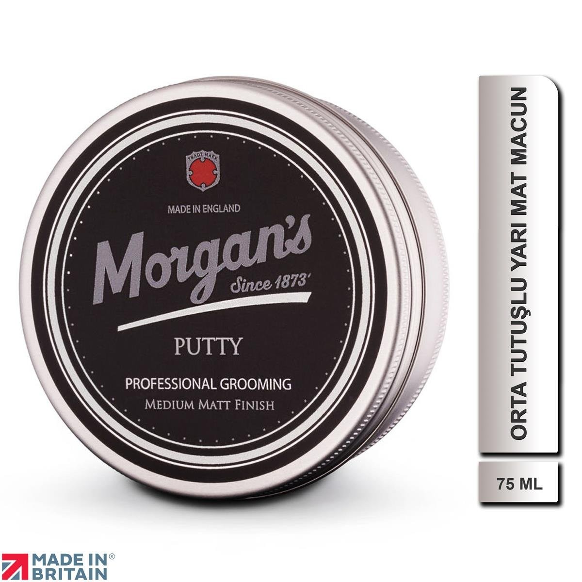 Morgan's Pomade Putty Medium Matt Finish - Orta Tutuşlu, Hacim Veren Mat Şekillendirici Krem 75ml