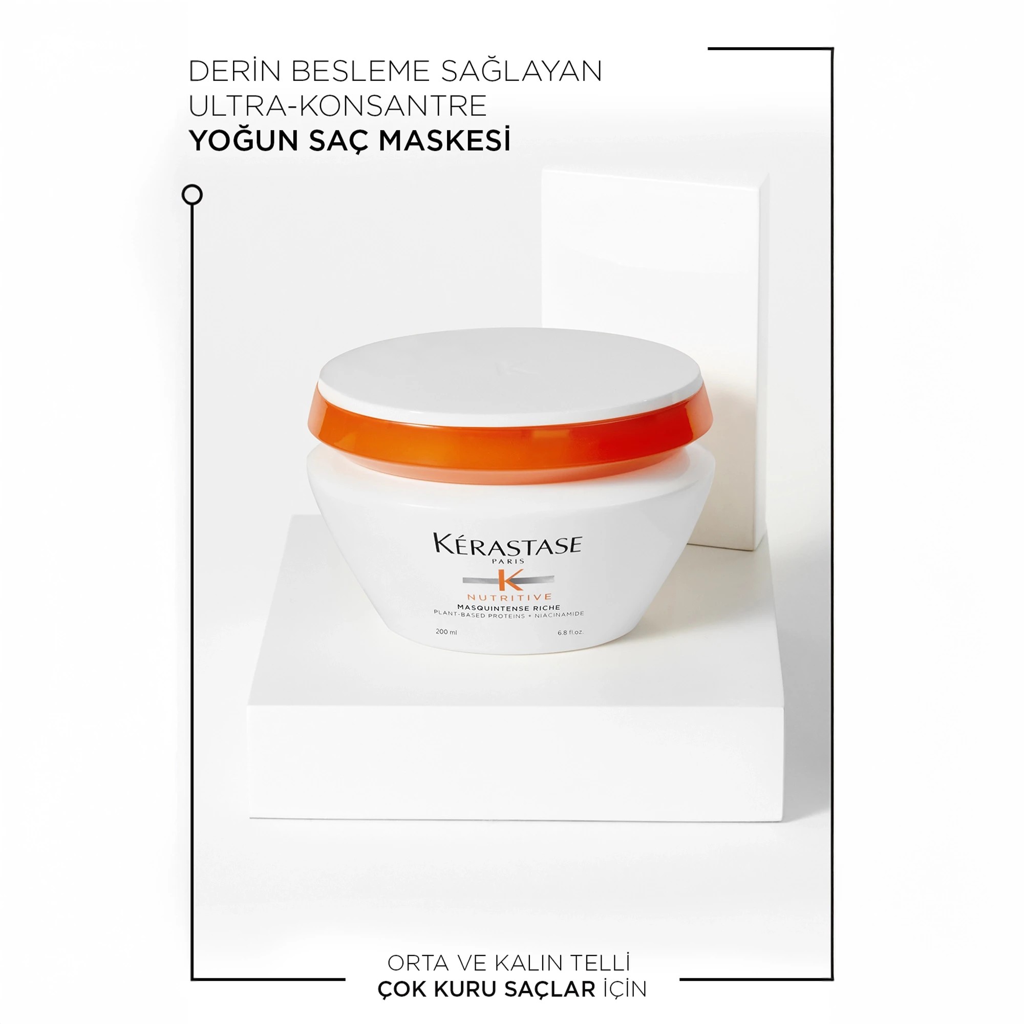 KERASTASE Nutritive Masquintense Riche Kalın Telli Saçlar İçin Nemlendirici ve Besleyici Maske 200ml