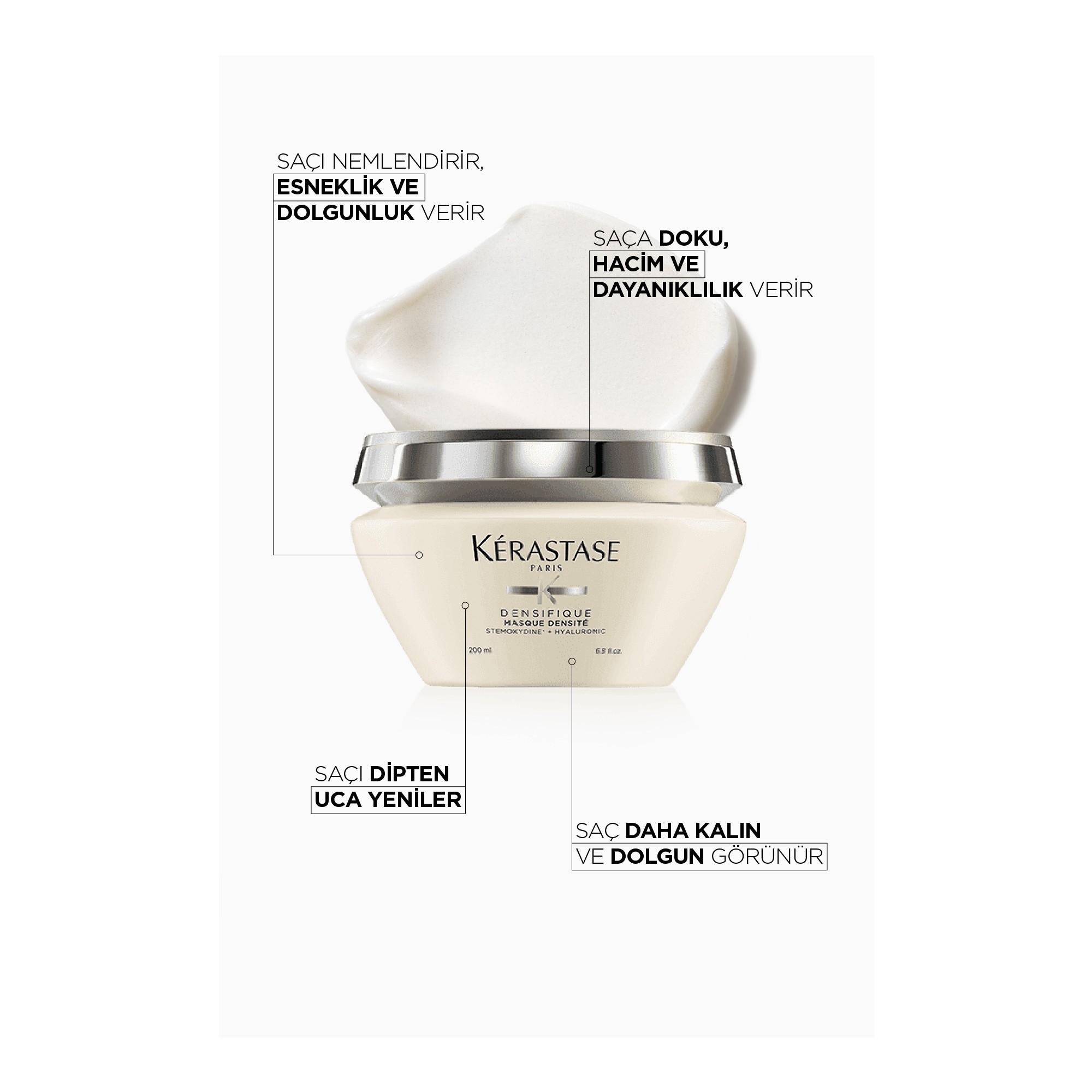 KERASTASE Densifique Masque Densite Dökülen Saçlar İçin Yoğunlaştırıcı Maske 200ml