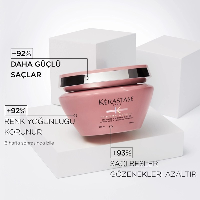 KERASTASE Chroma Absolu Masque Chroma Filler Boyalı Saçlar İçin Güçlendirici Bakım Maskesi 200ml