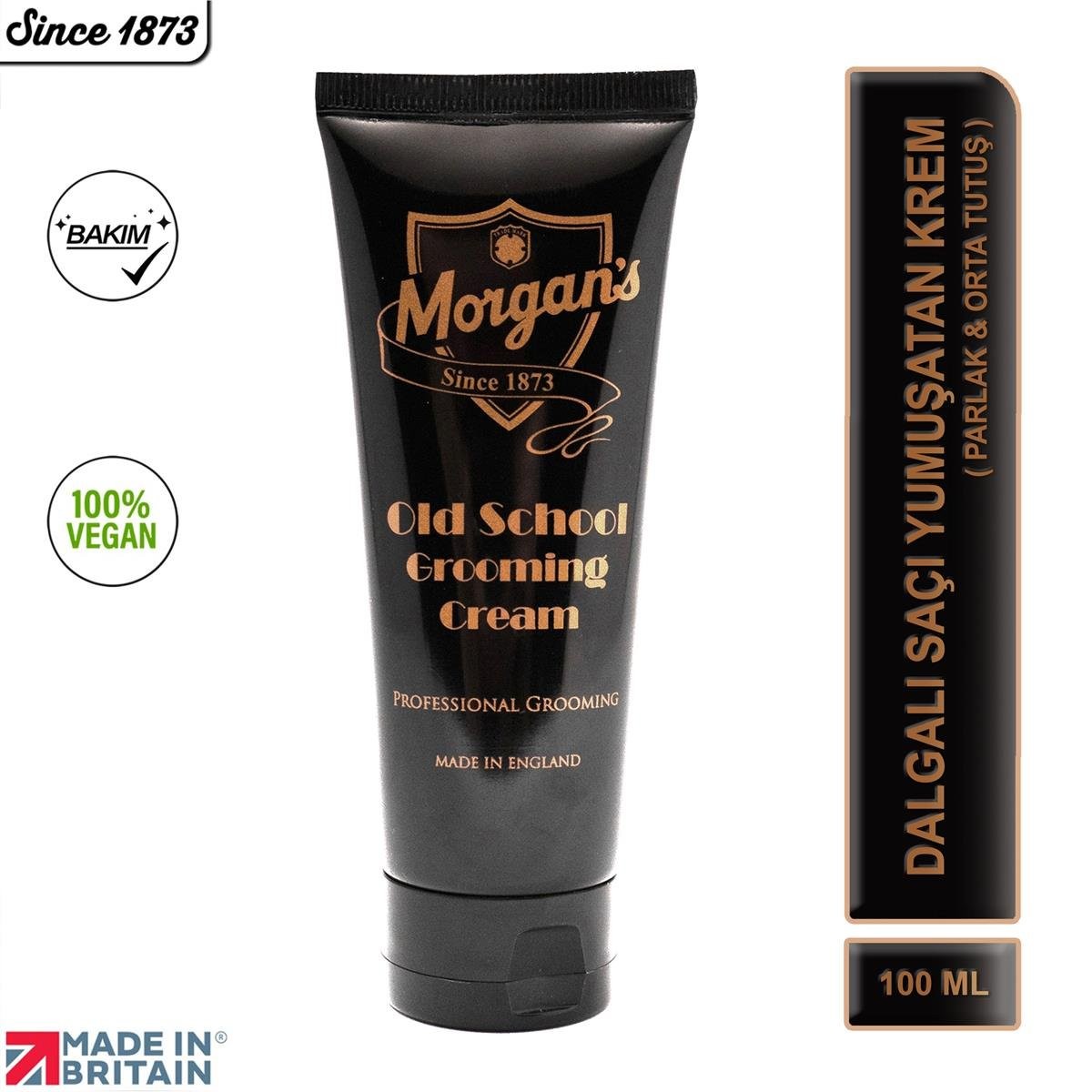 Morgan's Pomade Old School Grooming Cream - Orta Tutuşlu Parlak Görünümlü Şekiilendirici Bakım Kremi 100 ml