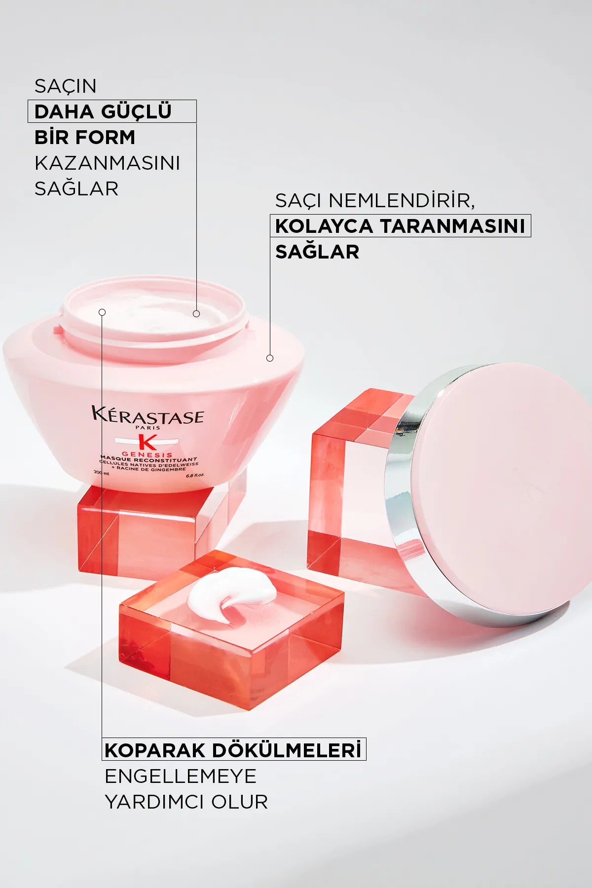 KERASTASE Genesis Masque Reconstituant Koparak Dökülen Zayıf Saçlar İçin Güçlendirici Maske 200ml