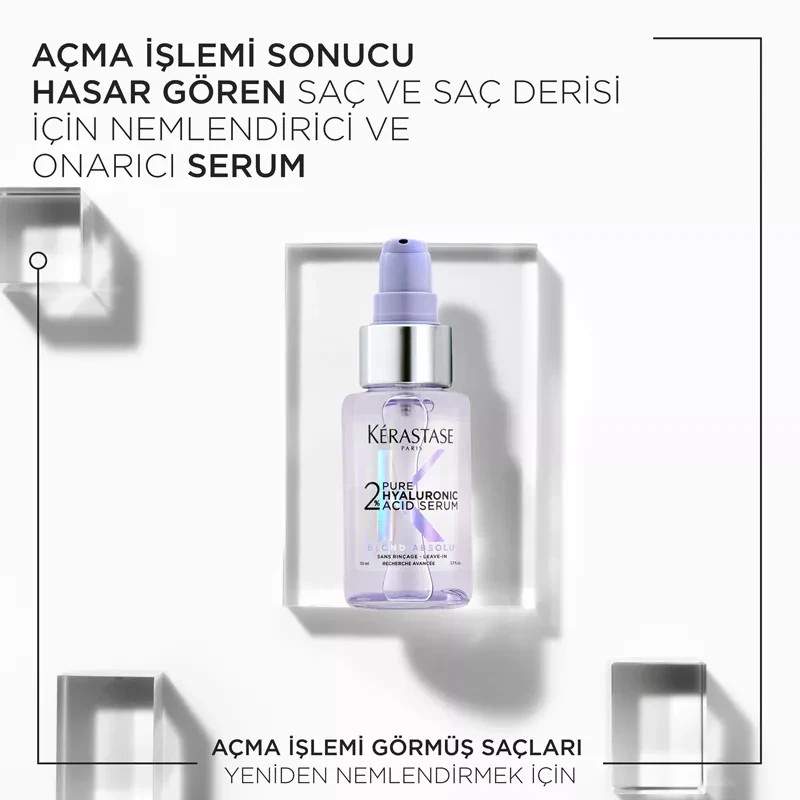 Kerastase Blond Absolu İşlem Görmüş Röfleli Saçlar İçin Onarıcı %2 Saf Hyaluronik Asit Serumu 50ml