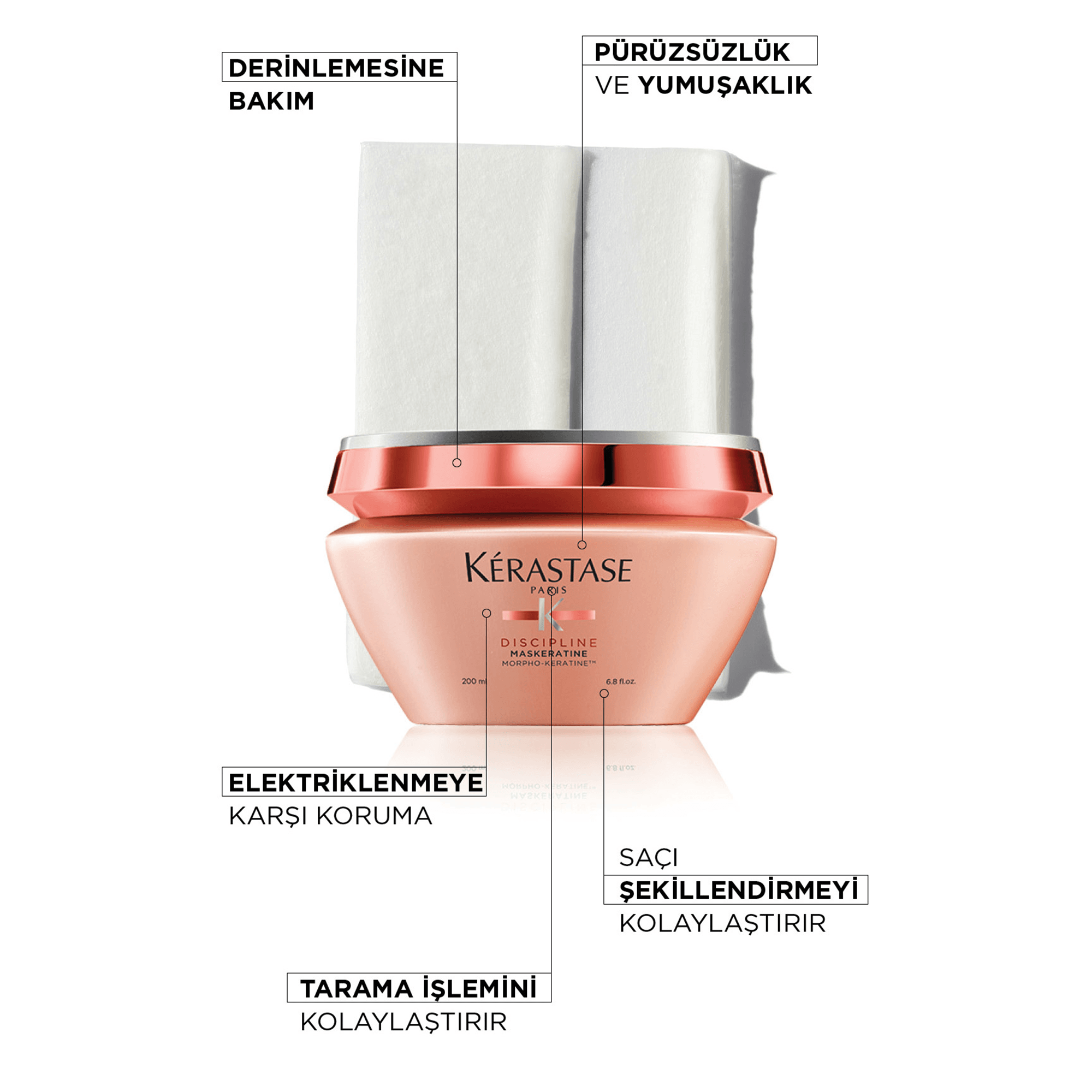  Kerastase Discipline Maskeratine Elektriklenme Karşıtı Saç Maskesi 200 ml       