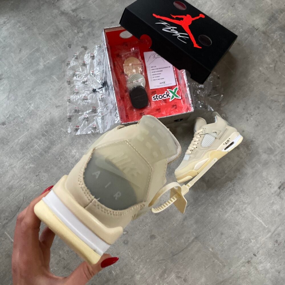 Air Jordan Retro 4 X Off White Sail