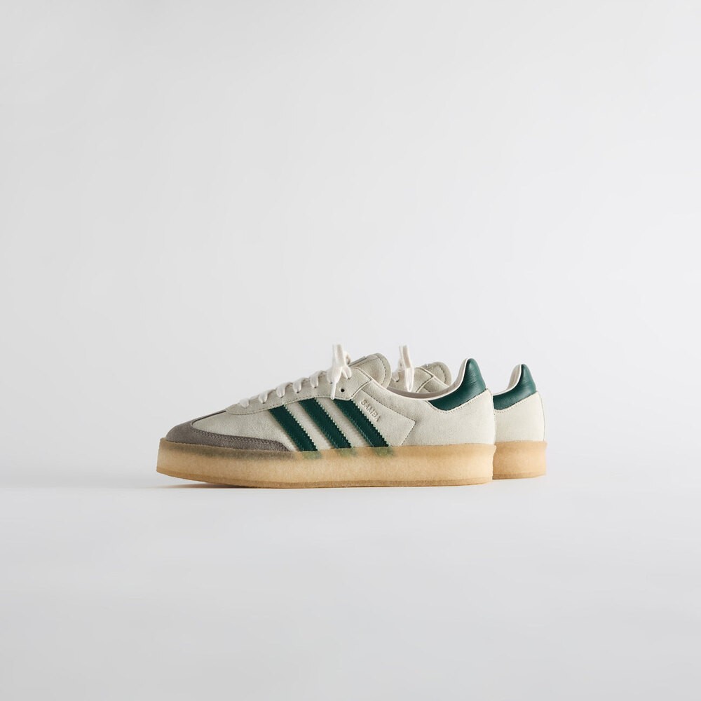 “Clarks 8th Street Samba” Beige Green