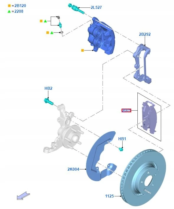 FORD MUSTANG Ön Fren Balatası 2015 - 