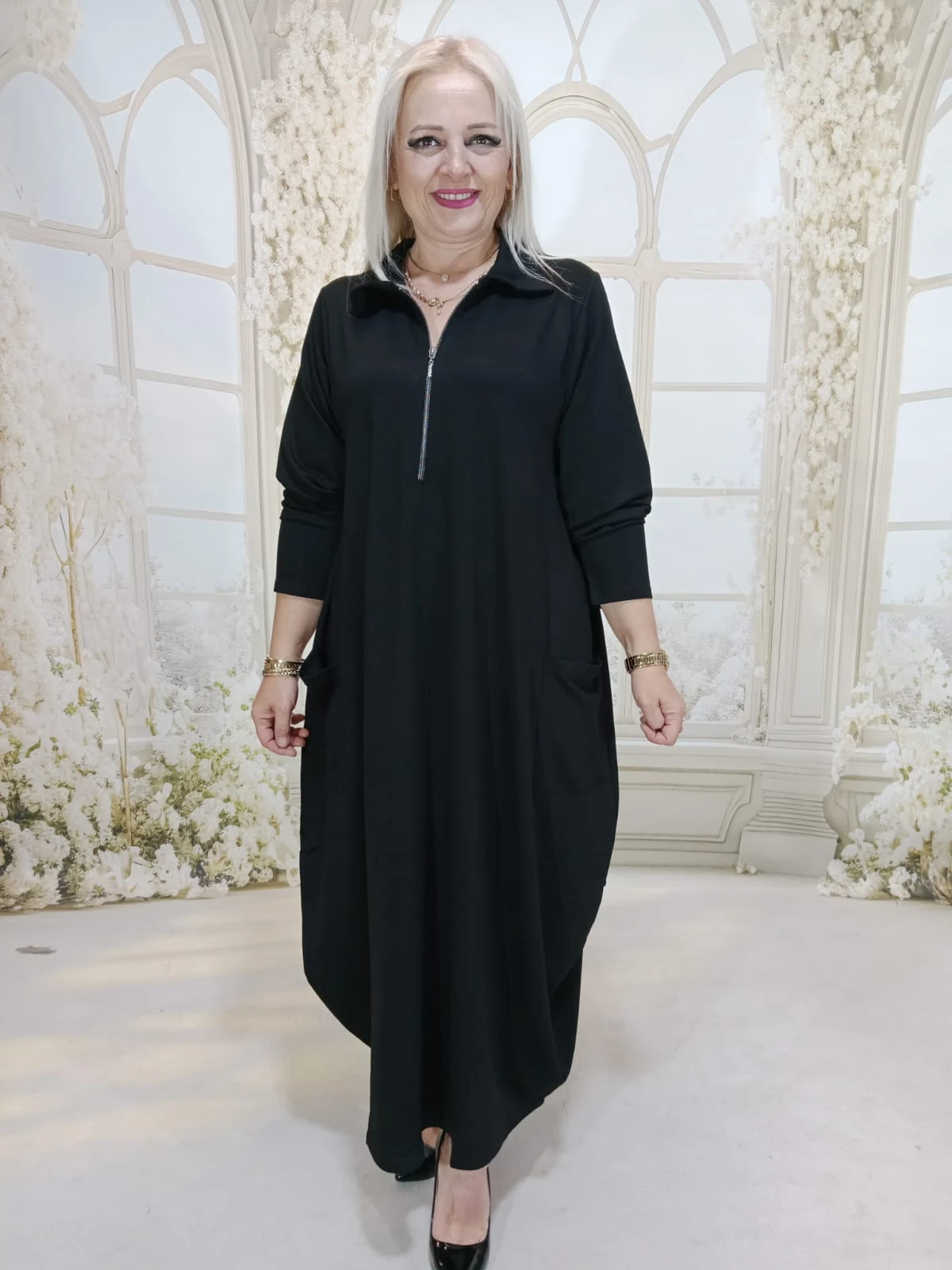 ŞALVAR ELBİSE  - SİYAH