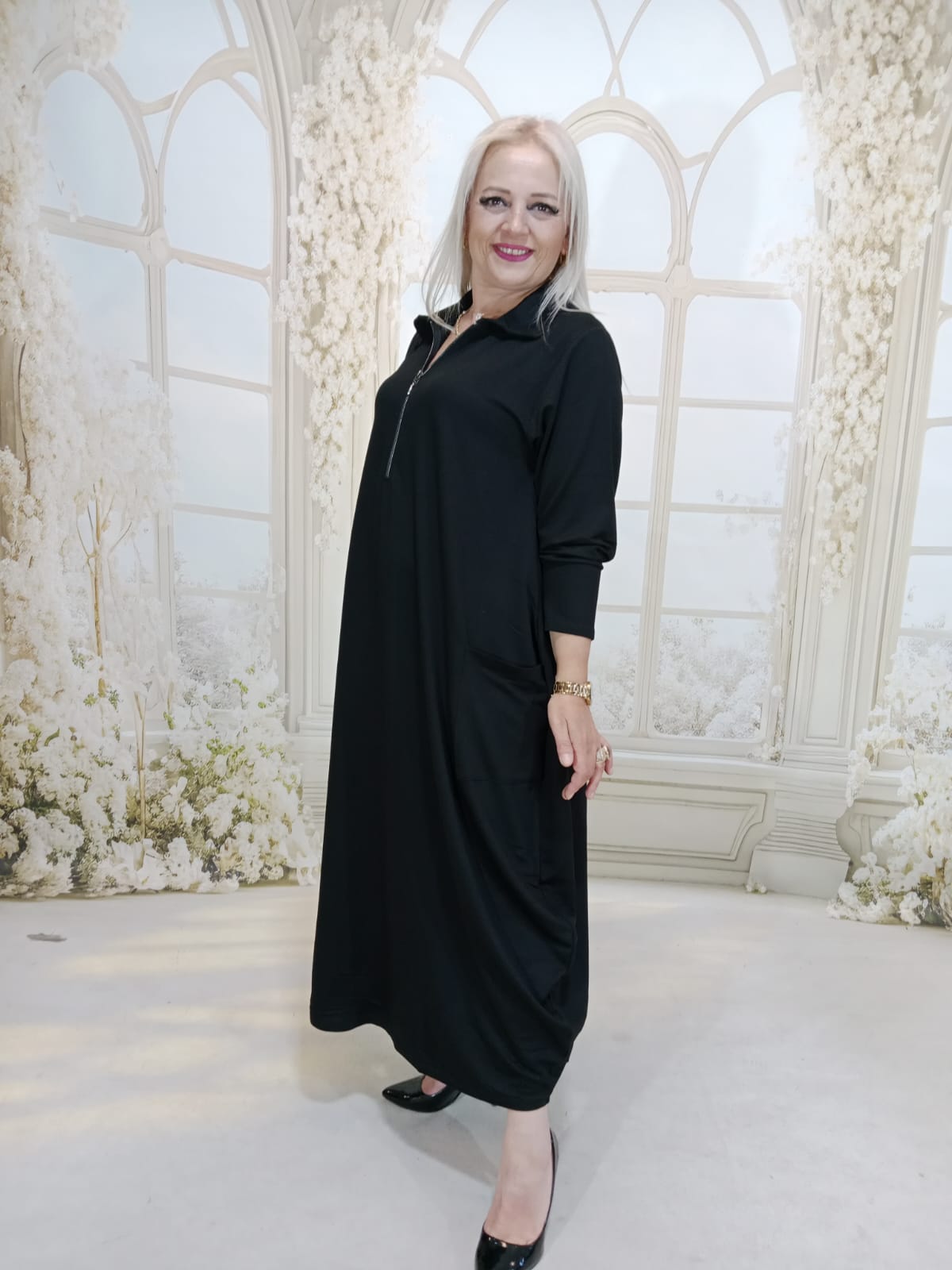 ŞALVAR ELBİSE  - SİYAH