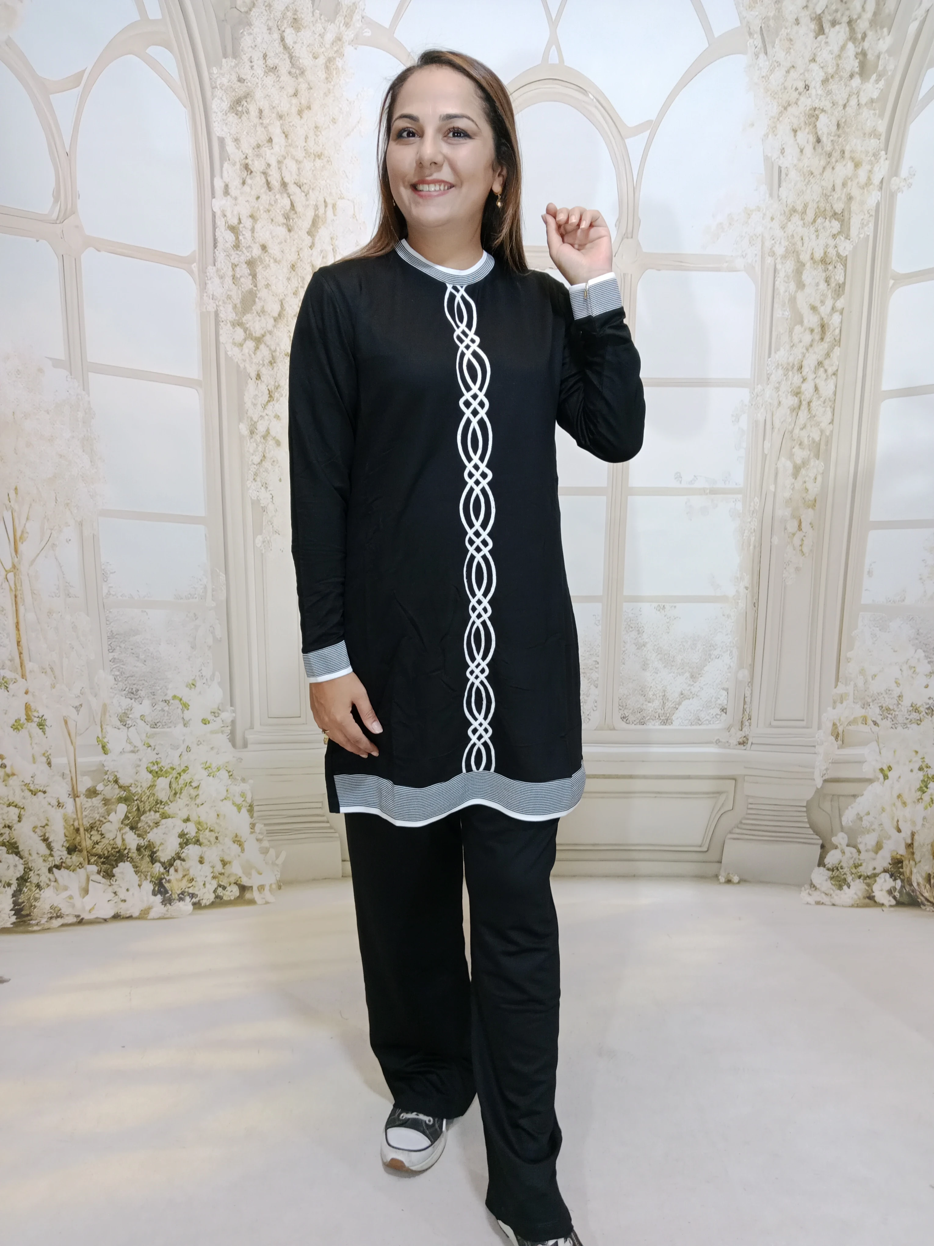 BÜYÜK BEDEN 2Lİ BAMBU TAKIM - SİYAH