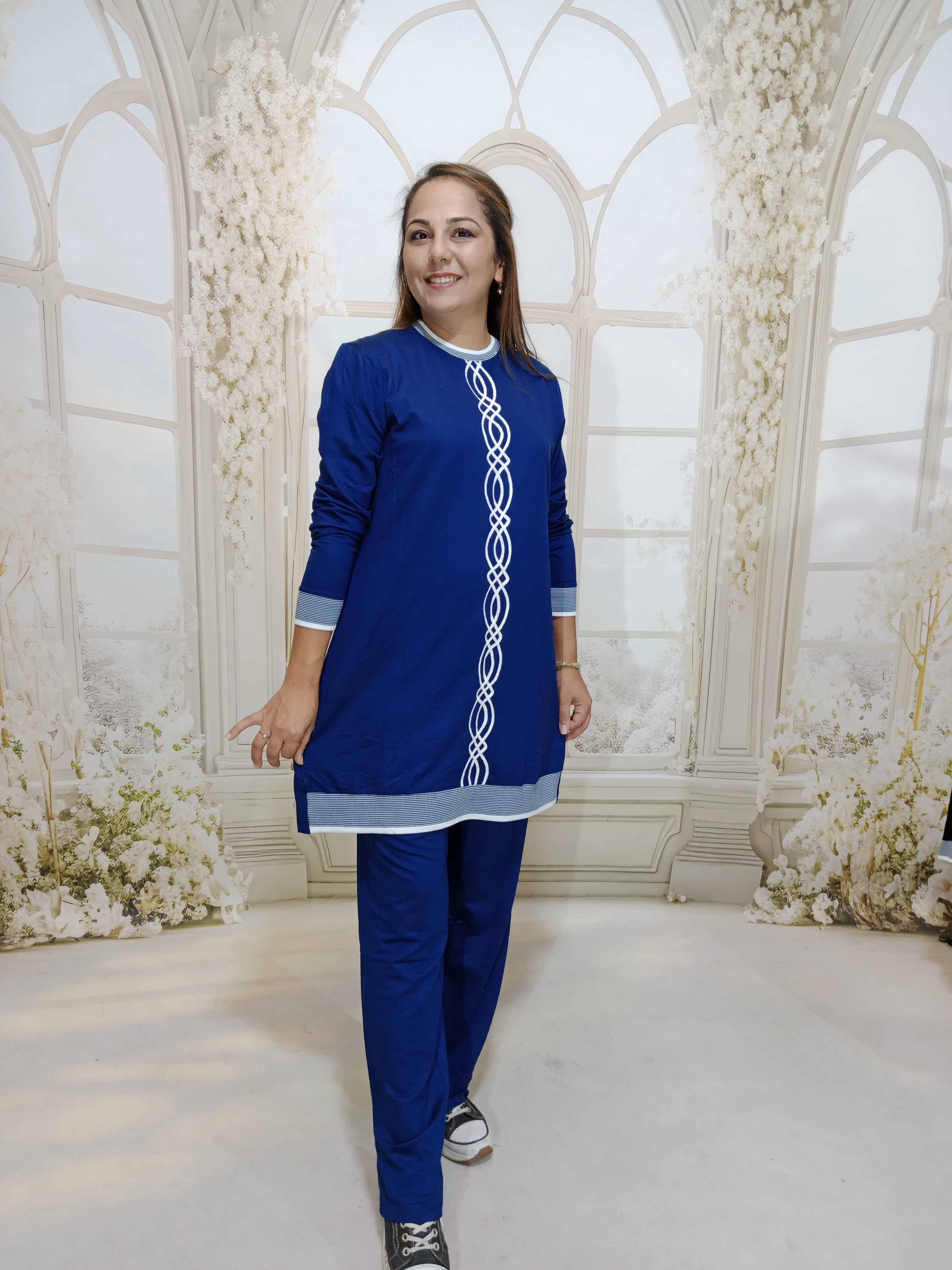 BÜYÜK BEDEN 2Lİ BAMBU TAKIM - İNDİGO