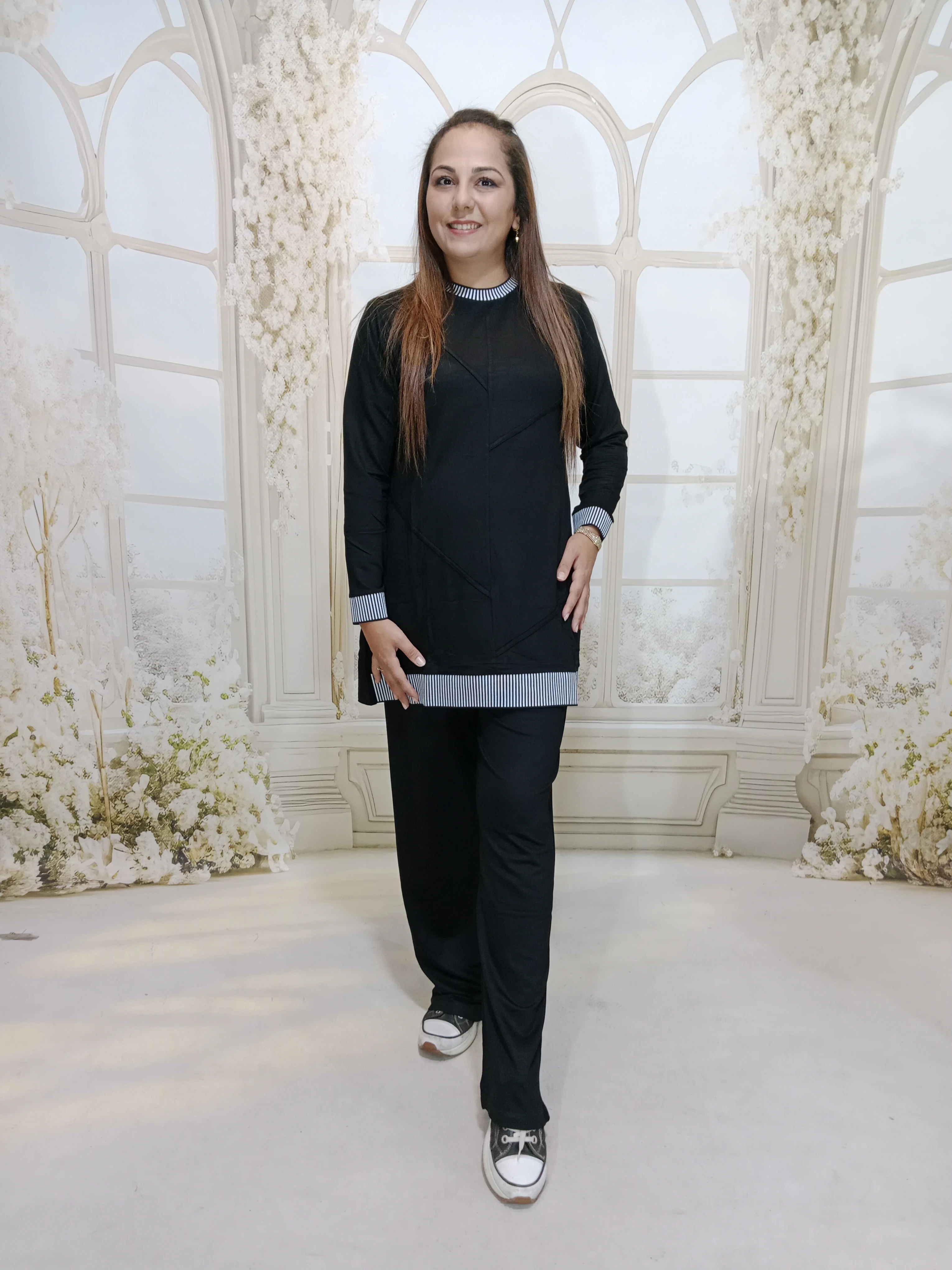 02. BAMBU BİYELİ 2Lİ EŞOFMAN TAKIMI - SİYAH