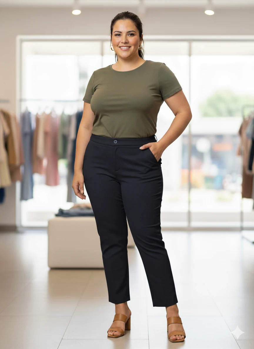 BÜYÜK BEDEN PANTOLON - LACİVERT