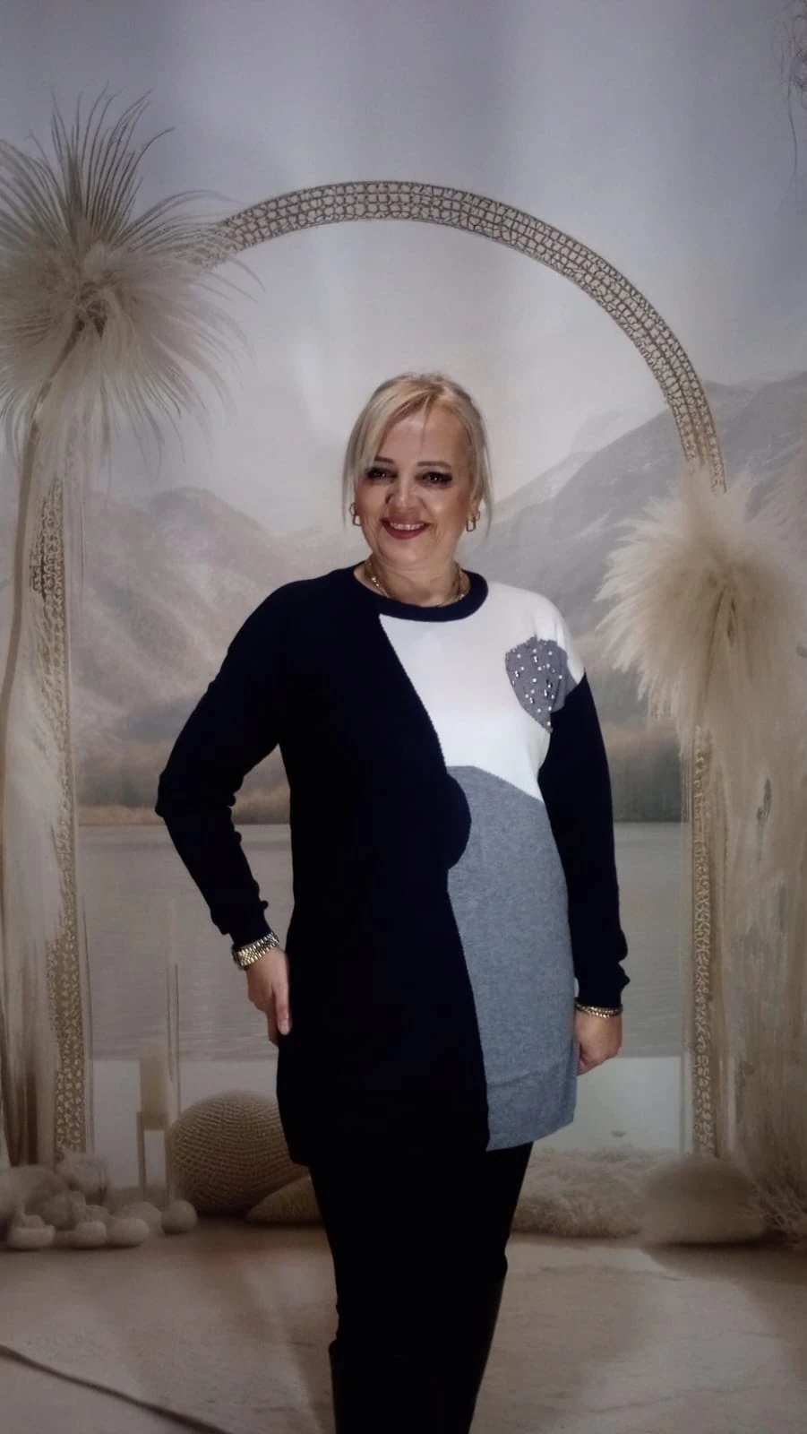 KAZAK ANGORA SERİSİ - SİYAH GRİ