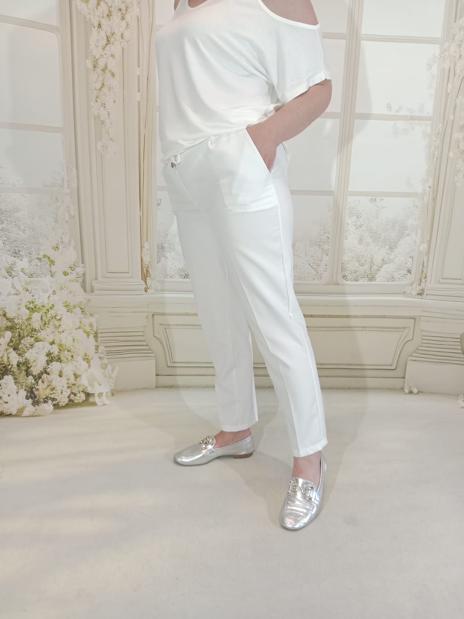 BEYAZ KALEM PANTALON  - BEYAZ