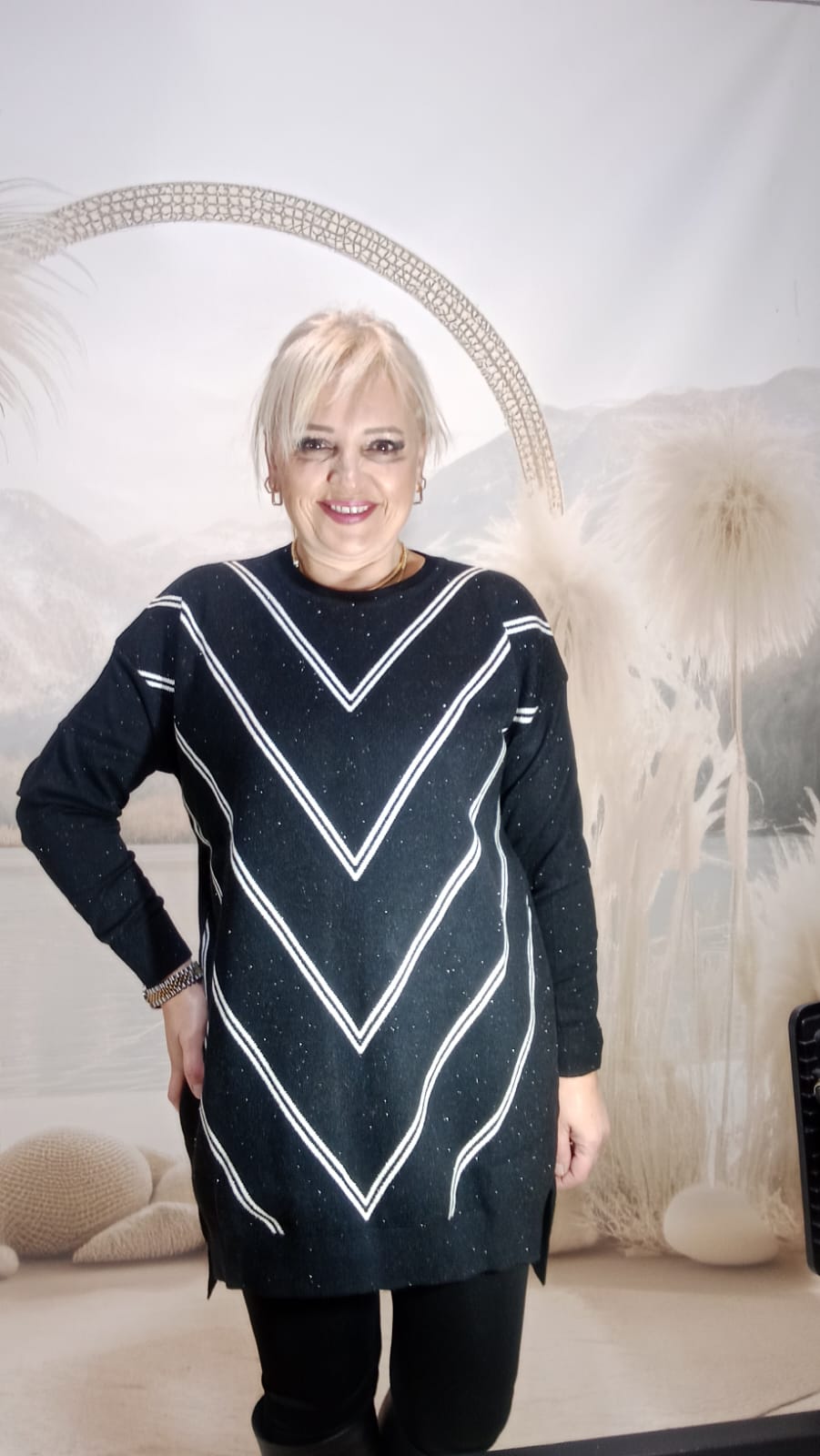 KAZAK ANGORA SERİSİ - SİYAH ÇİZGLİ