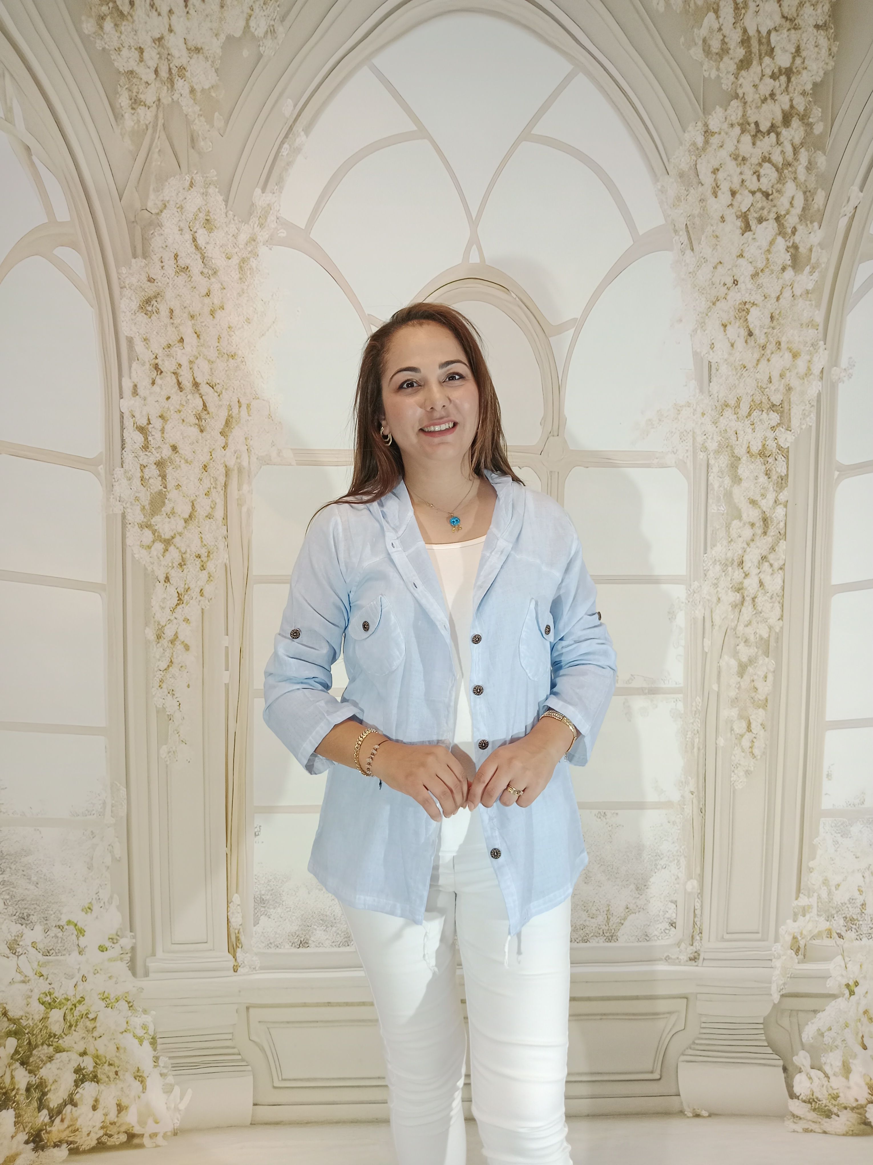 BÜYÜK BEDEN PAYET CEPLİ KAPŞONLU KETEN - BEBEMAVİ
