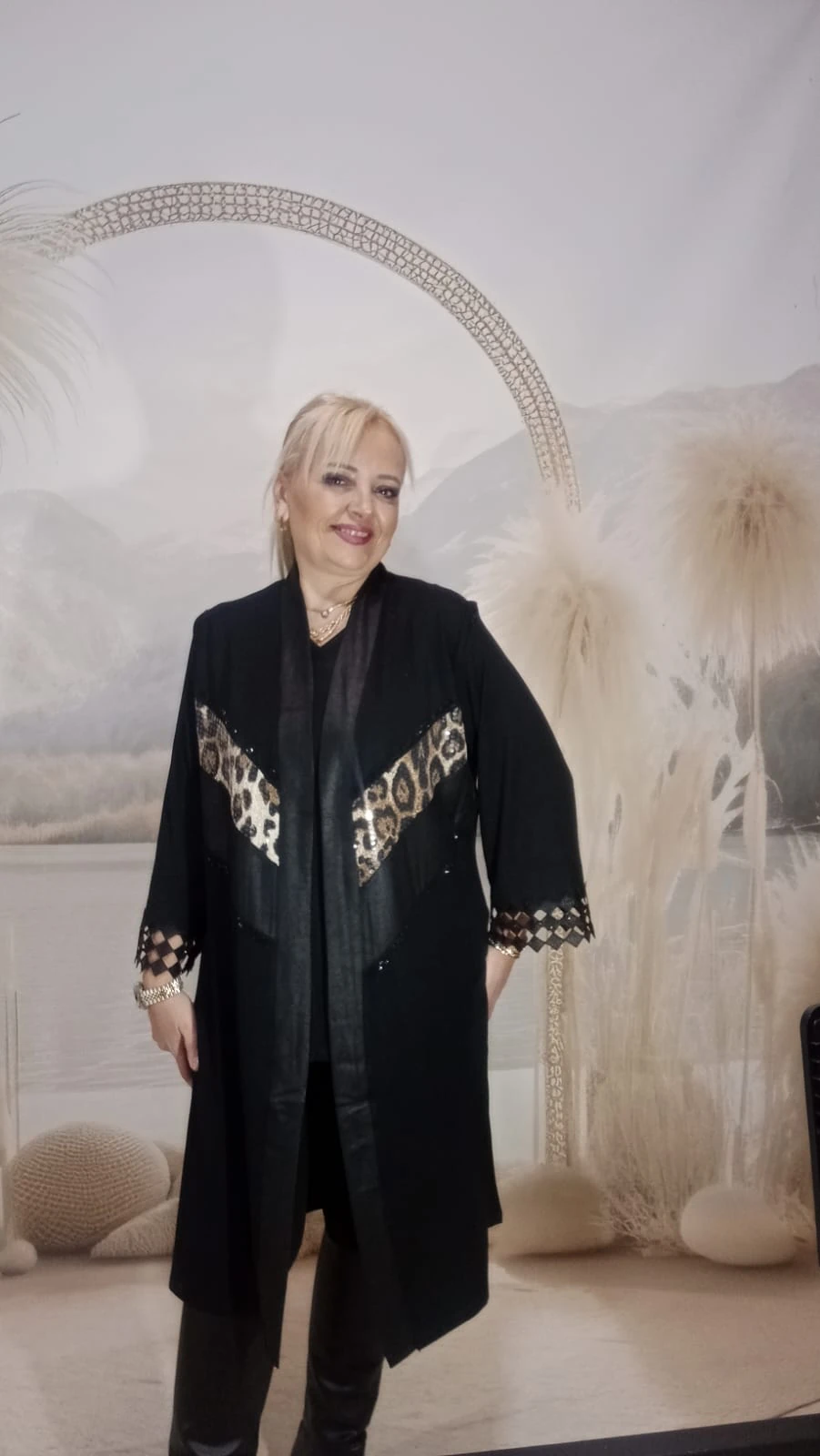 yelek deri detaylı - LEOPAR DESEN