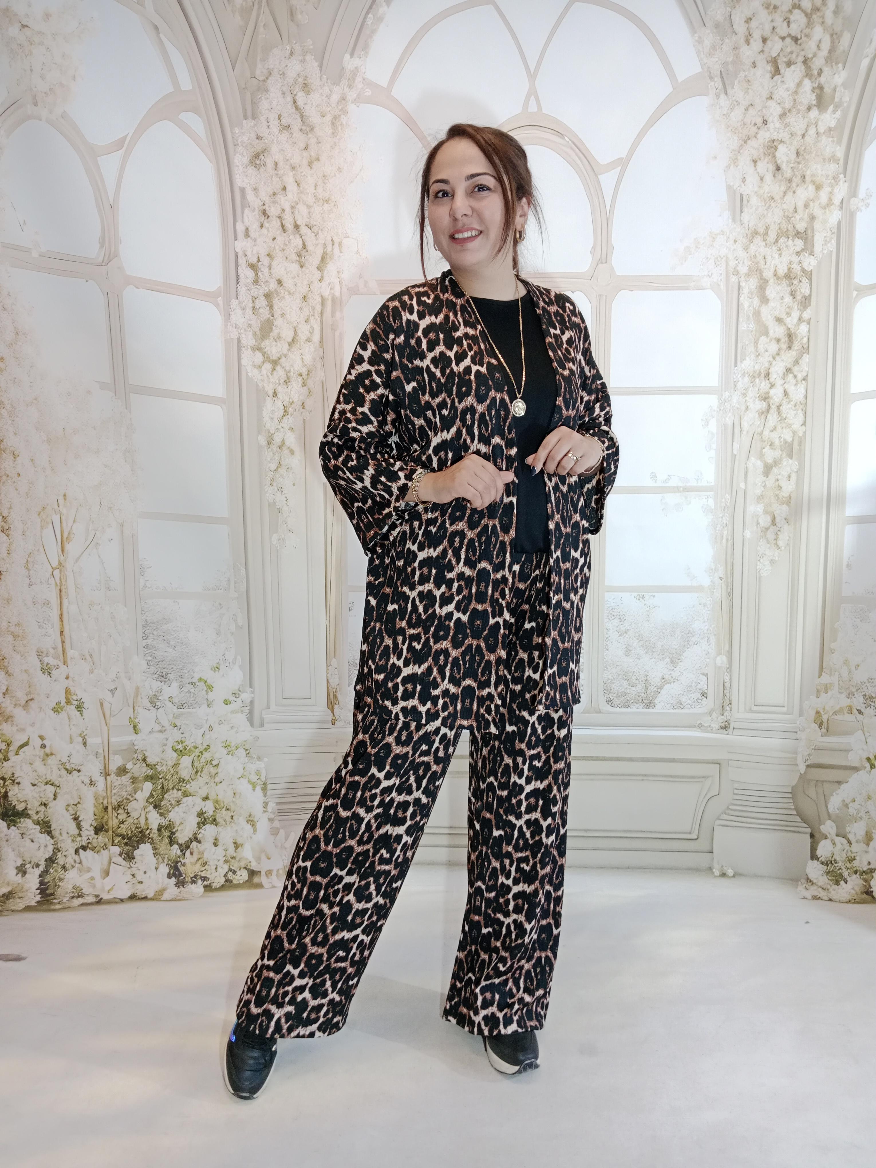 BÜYÜK BEDEN BÜRÜMCÜK 2Lİ TAKIM - LEOPAR