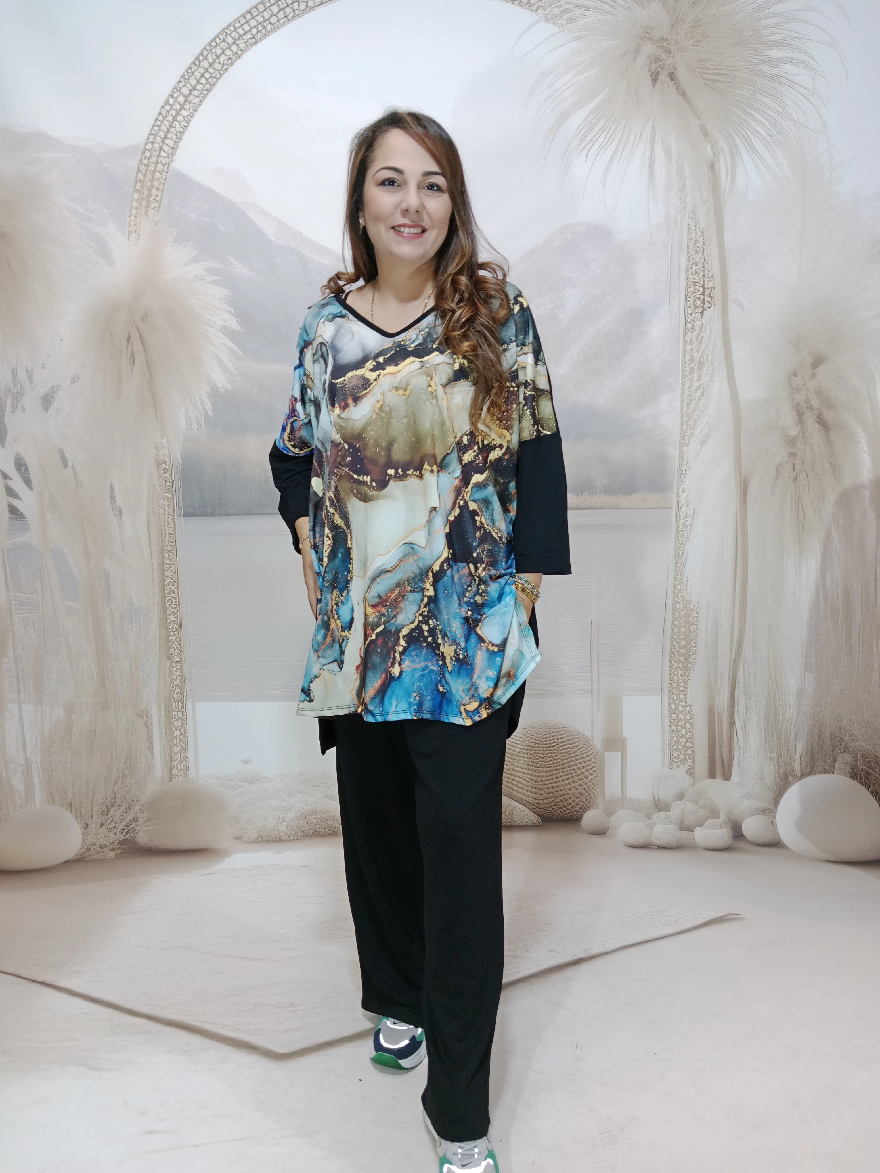 240. Büyük beden dijital 2li takim - MERMERİT