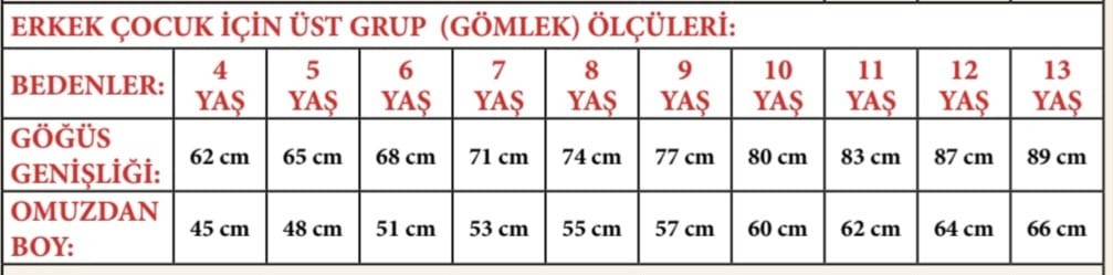 Erkek Çocuk Takım