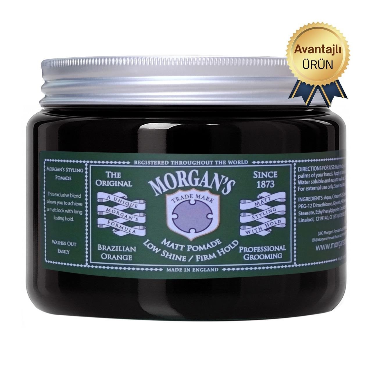 Low Shine Firm Hold Matt Pomade -Sert Tutuş, Mat Saç Şekillendirici Pomad (GREEN LABEL) 500 gr