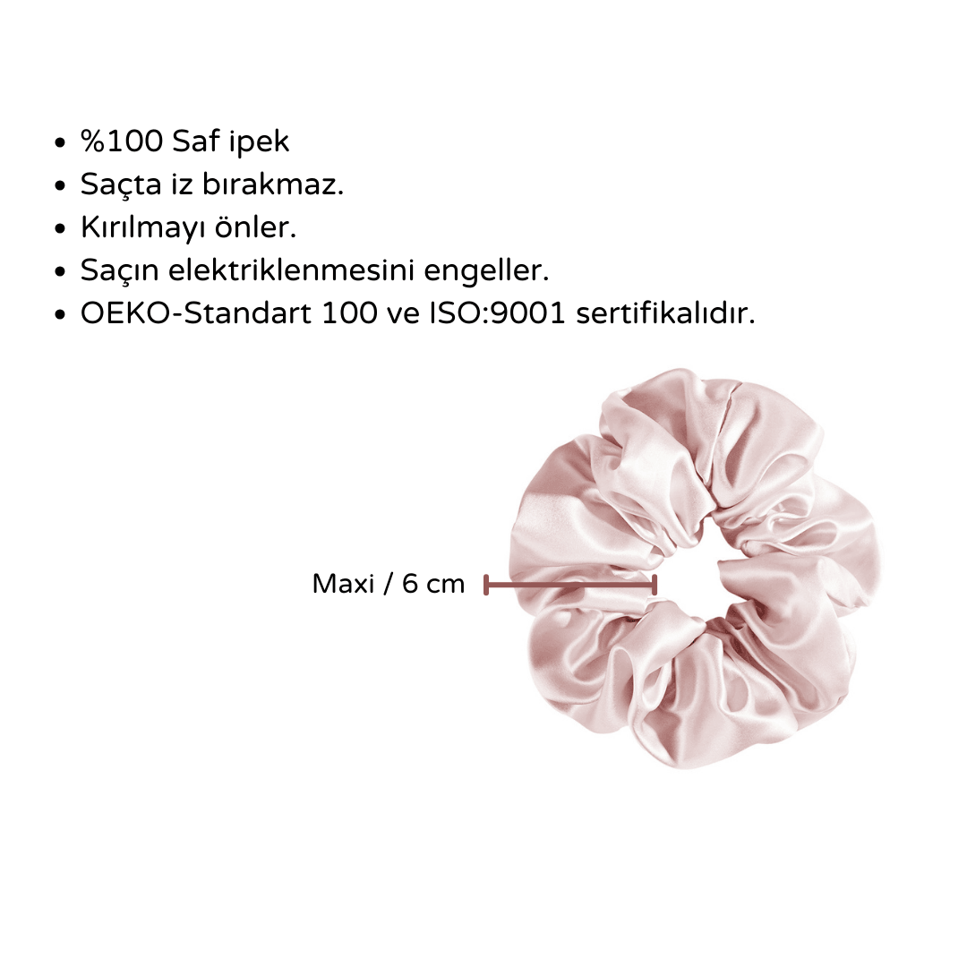 Saf İpek Saç Tokası Cherry Blossom - Maxi