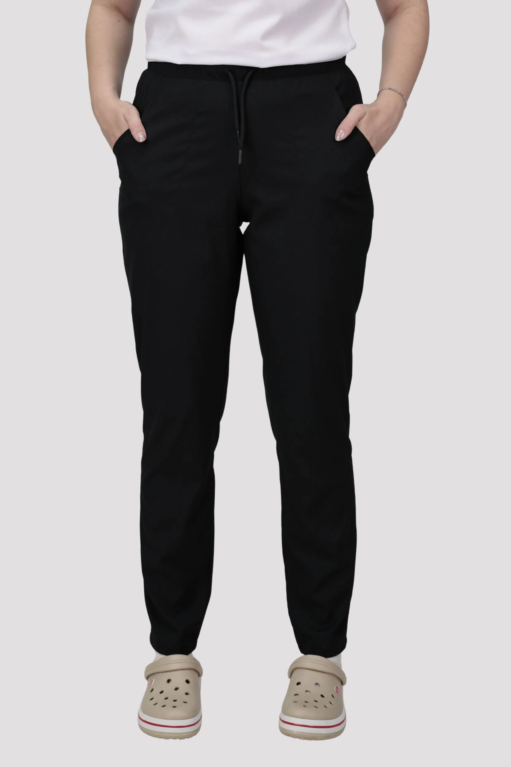 Classic Kadın Tek Alt Hastane Üniforması - Siyah