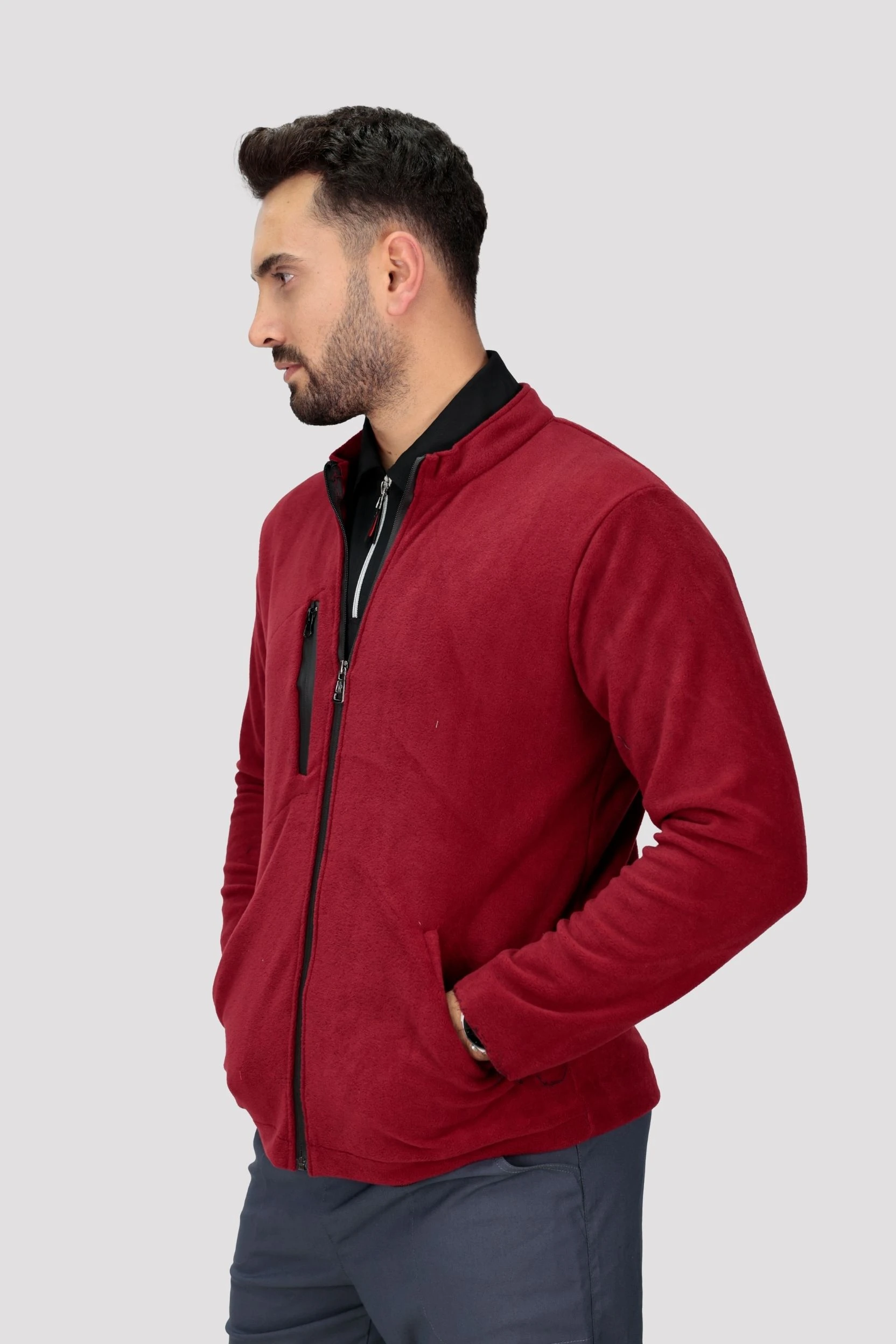 Erkek Polar Doktor Hemşire Eczacı Estetisyen - Bordo