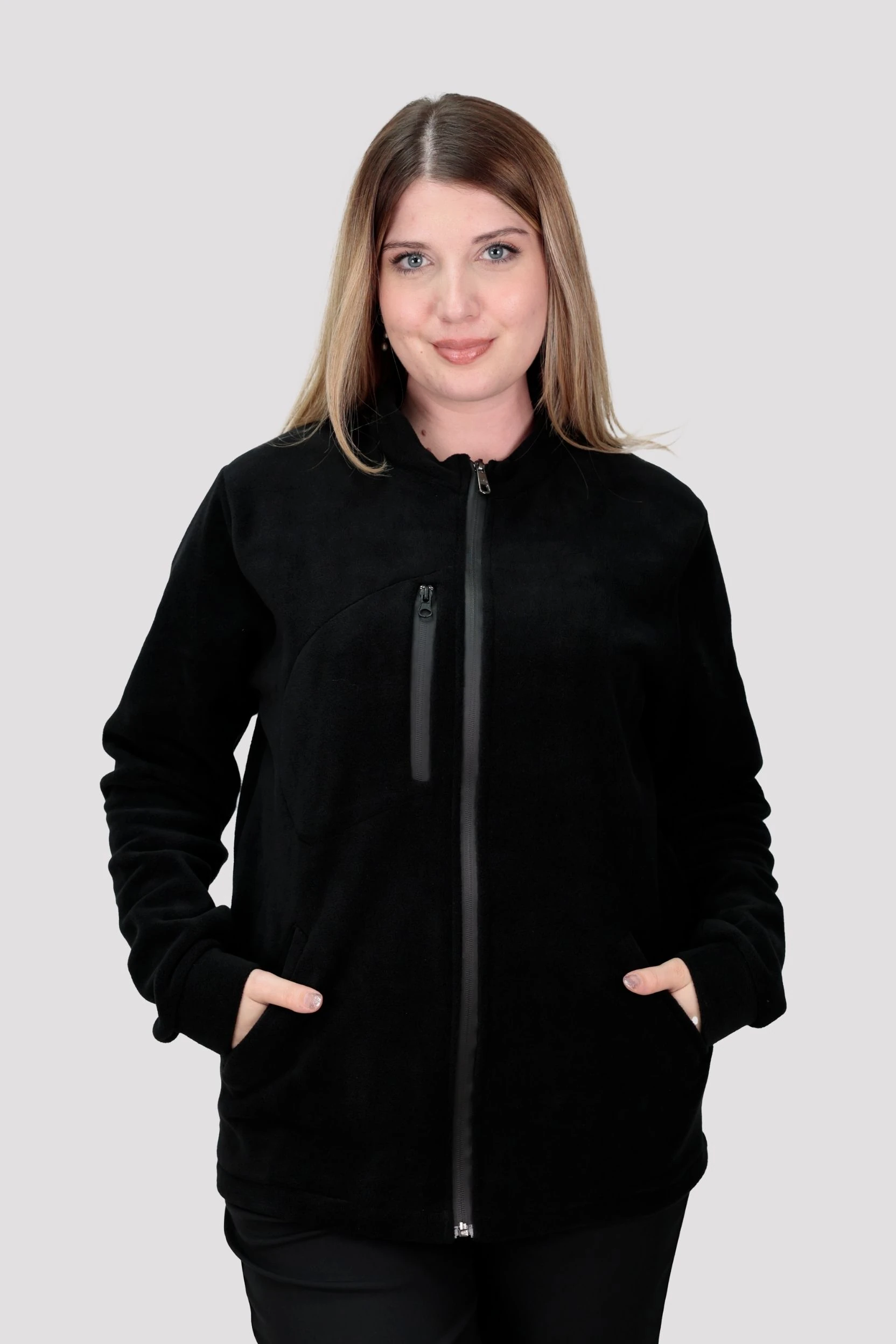 Kadın Polar Doktor Hemşire Eczacı Estetisyen - Siyah