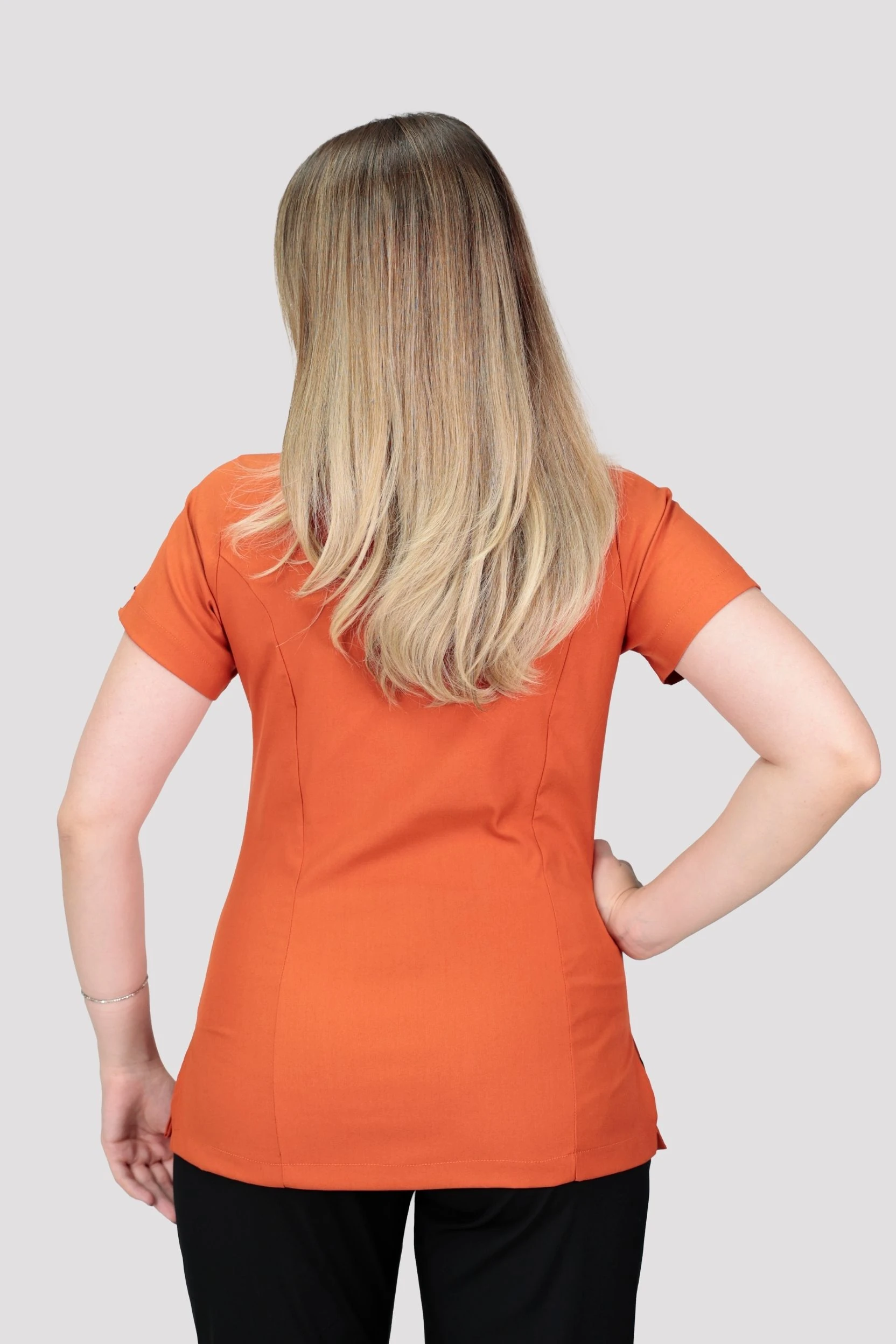 Healflex Kadın Tek Üst Hastane Üniforması - Kiremit