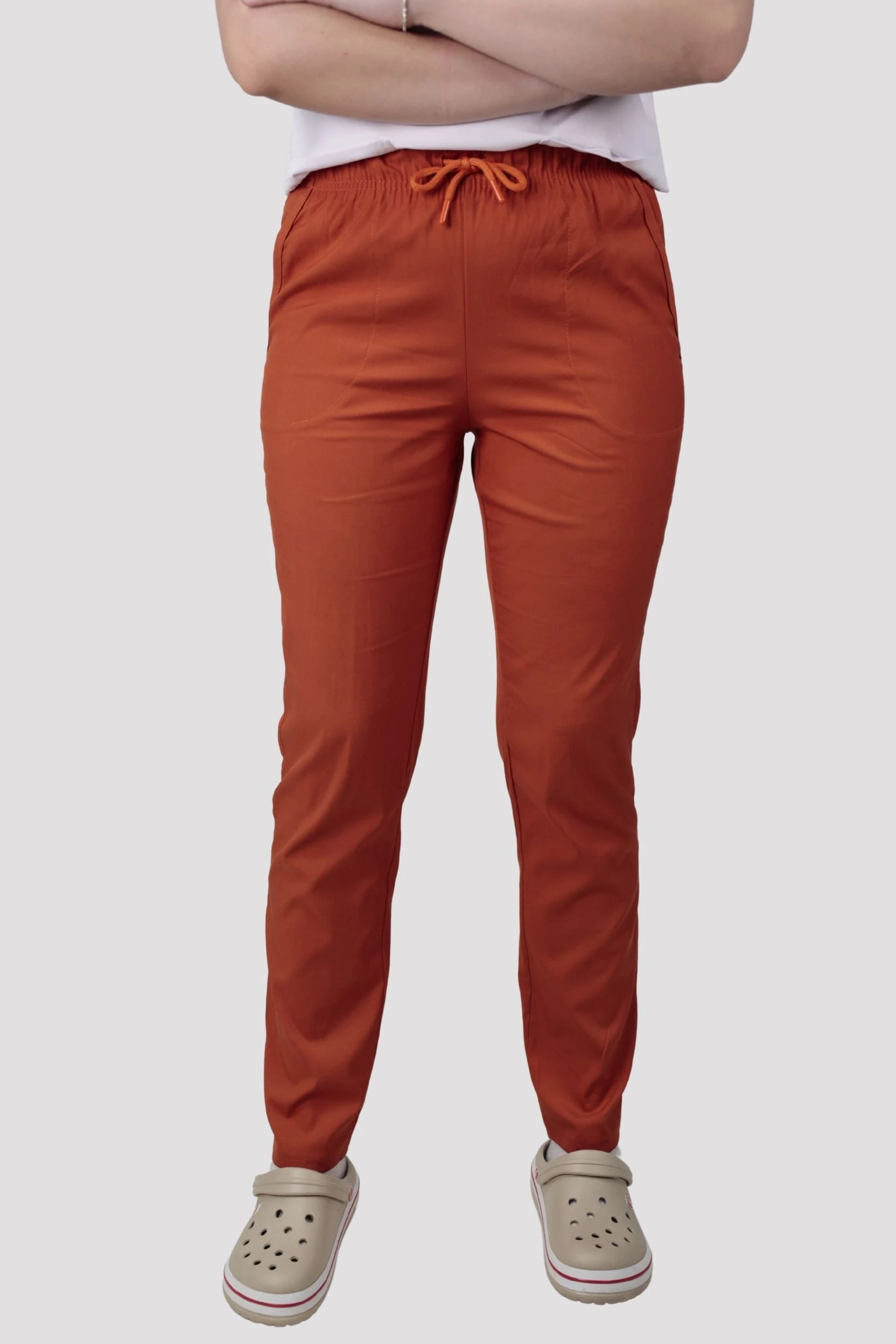 Classic Kadın Tek Alt Hastane Üniforması - Kiremit