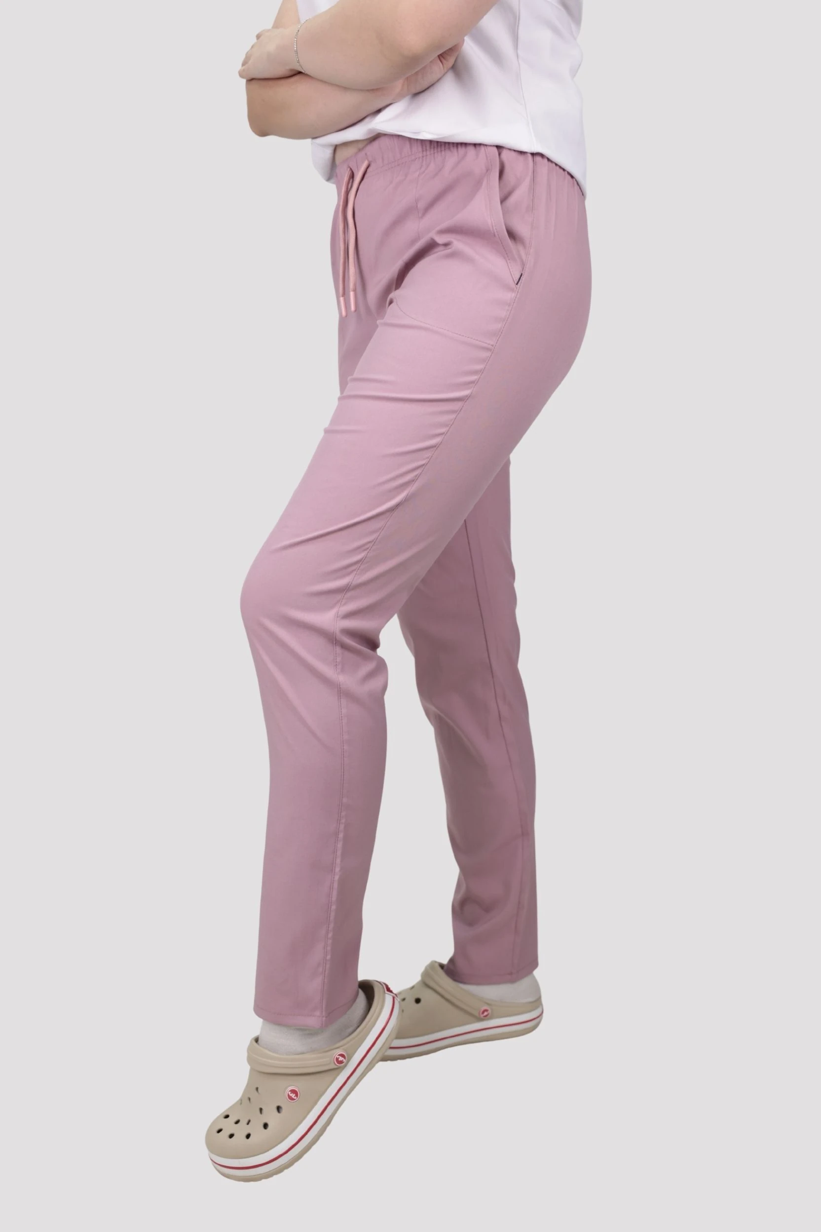 Classic Kadın Tek Alt Hastane Üniforması - Gül Kurusu