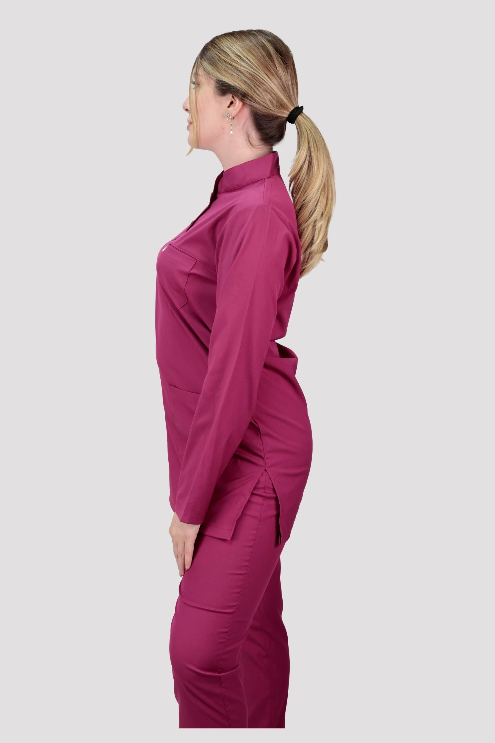 Tesettür Hastane Üniforması - Fuşya