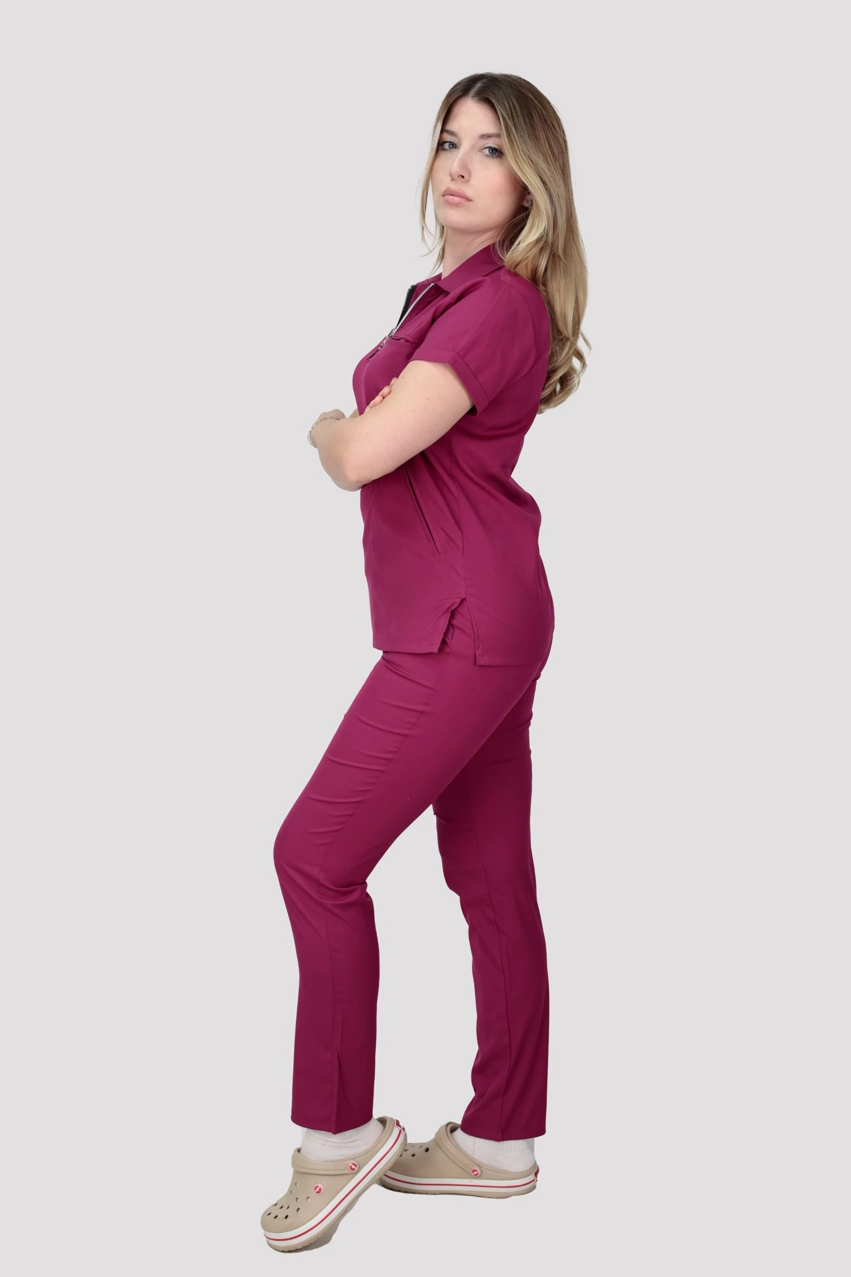 Epione Kadın Hastane Üniforması  - Fuşya