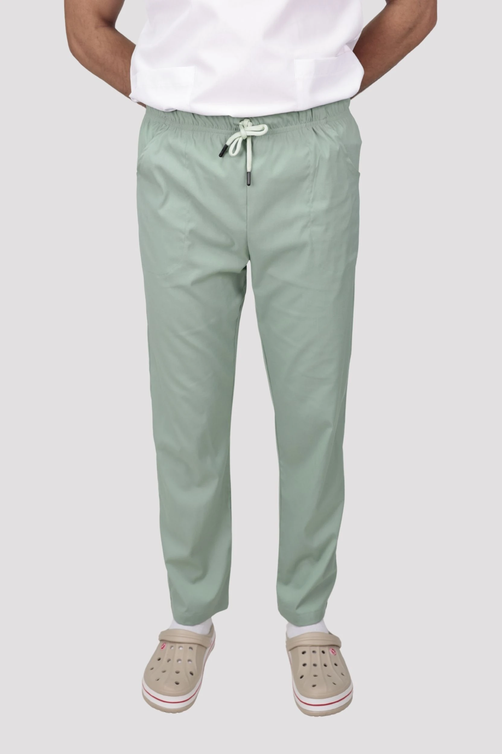 Classic Erkek Tek Alt Hastane Üniforması - Mint Yeşili