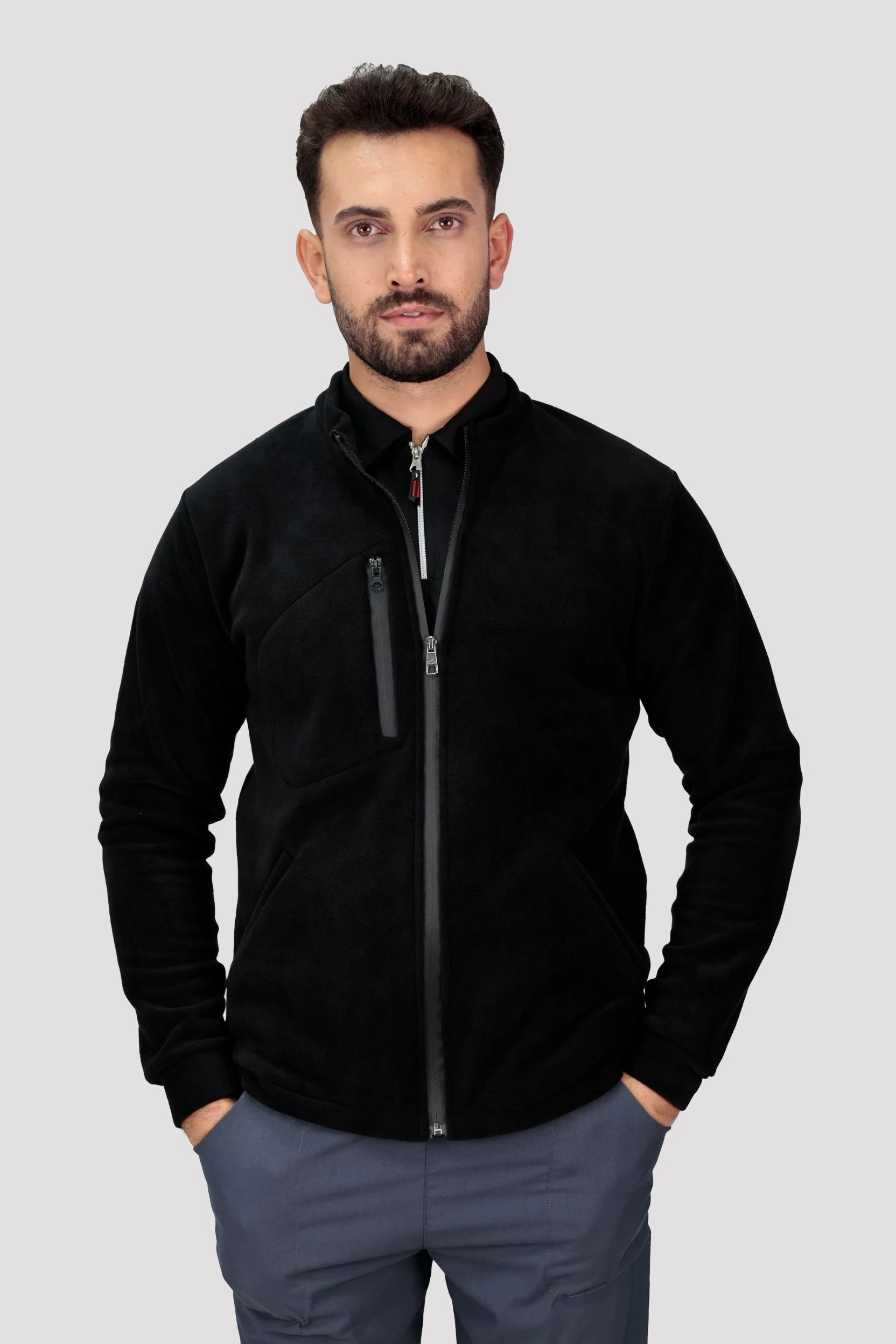 Erkek Polar Doktor Hemşire Eczacı Estetisyen - Siyah