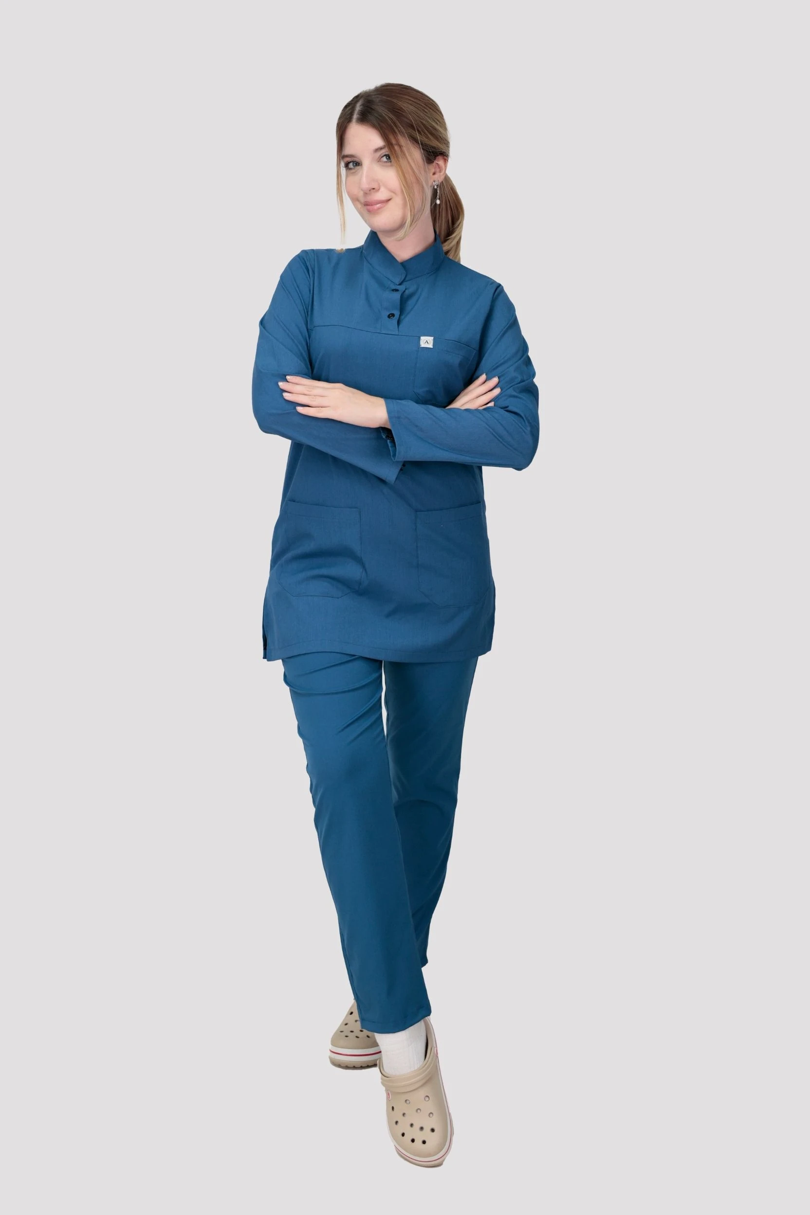 Tesettür Hastane Üniforması - İndigo