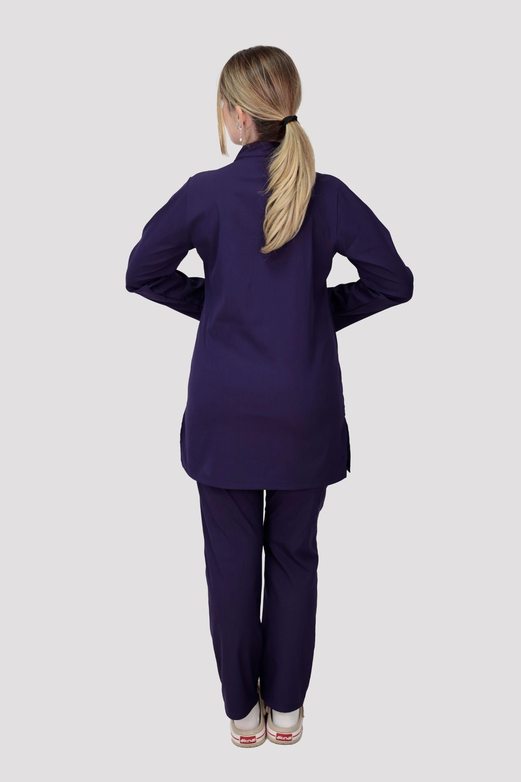 Tesettür Hastane Üniforması - Mor