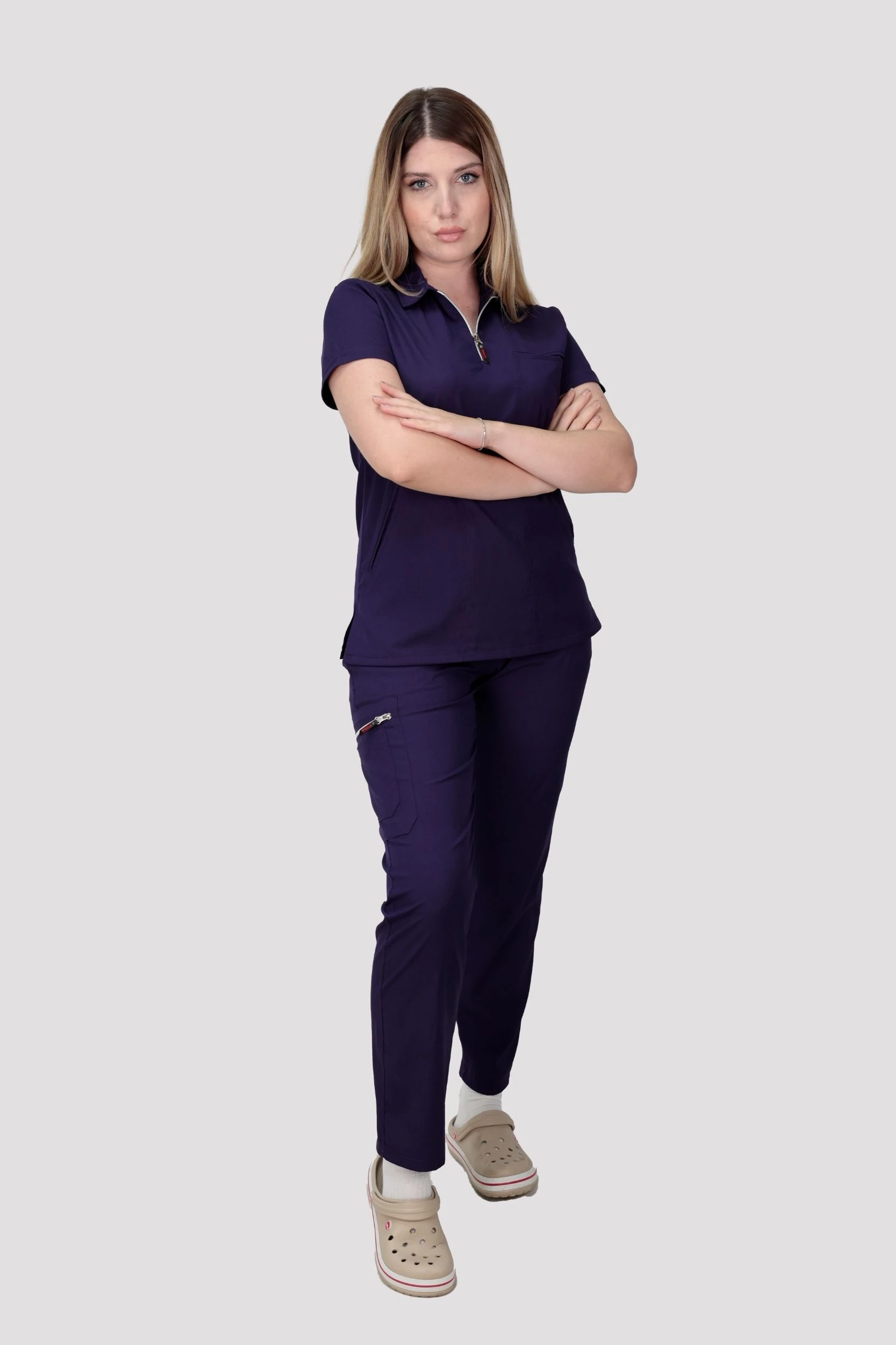 Epione Kadın Hastane Üniforması  - Mor