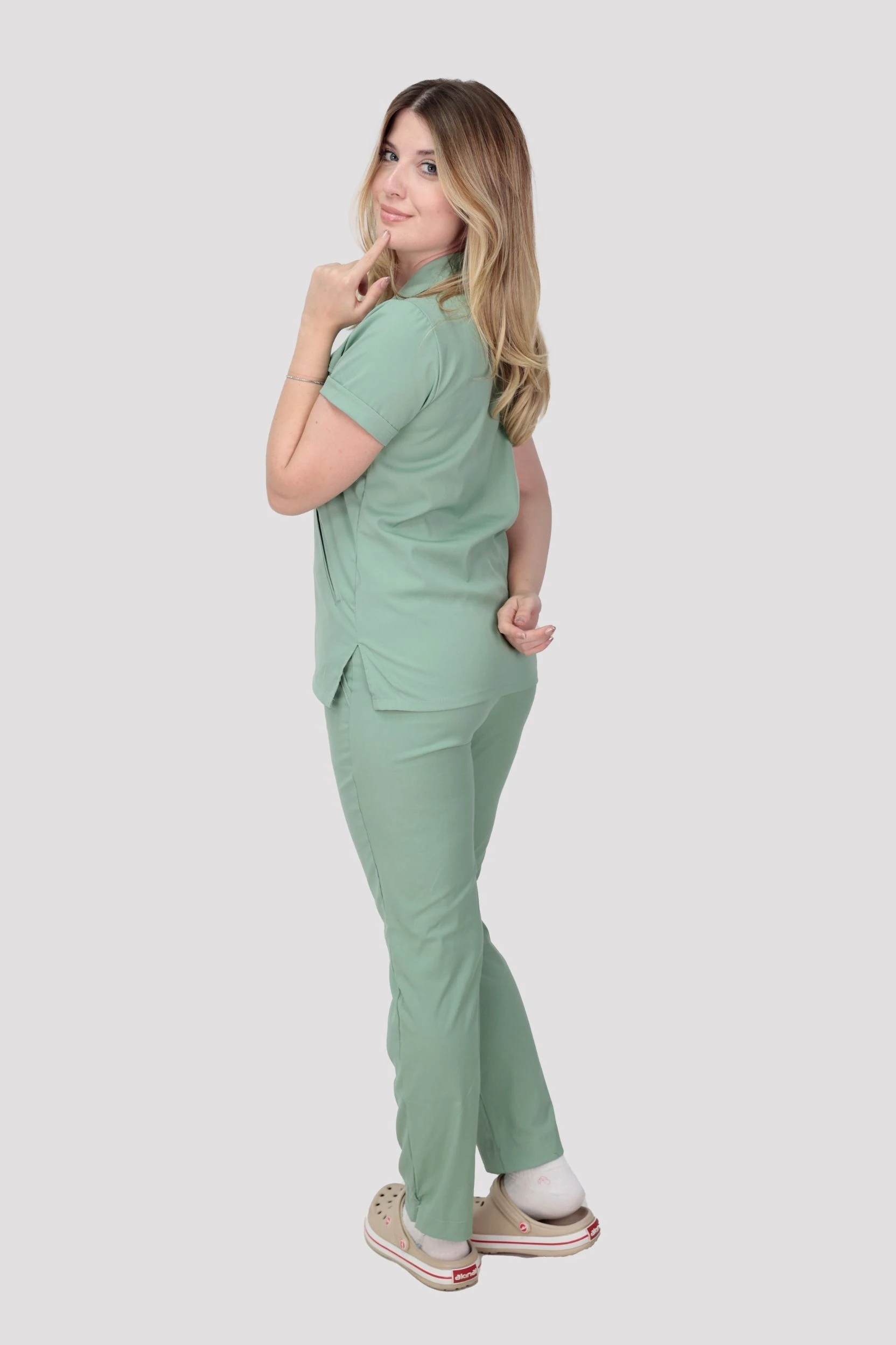Epione Kadın Hastane Üniforması  - Mint Yeşili