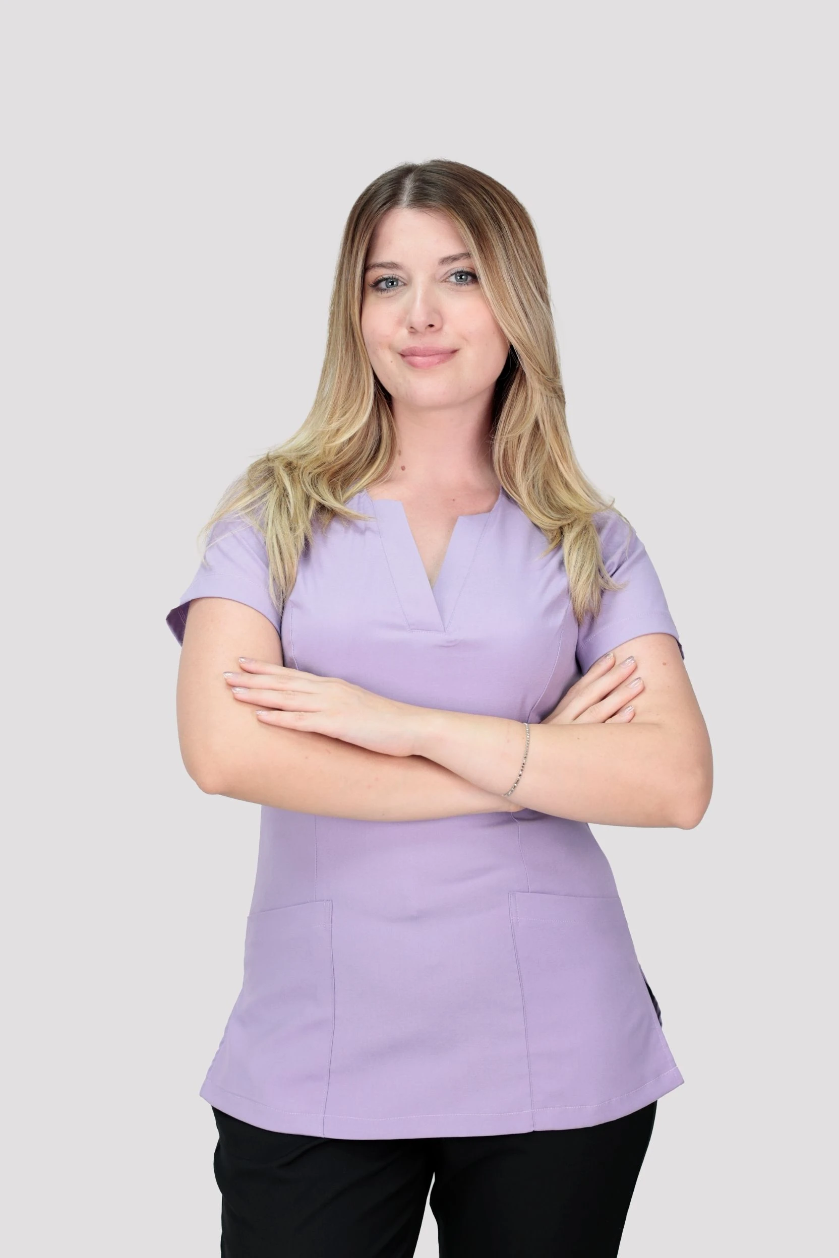 Healflex Kadın Tek Üst Hastane Üniforması - Lila