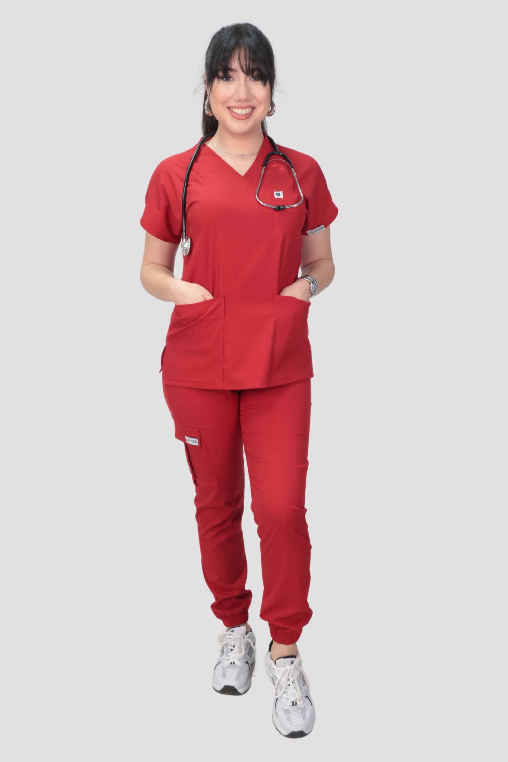 Jogger Serisi Kadın Üniforma - Kırmızı