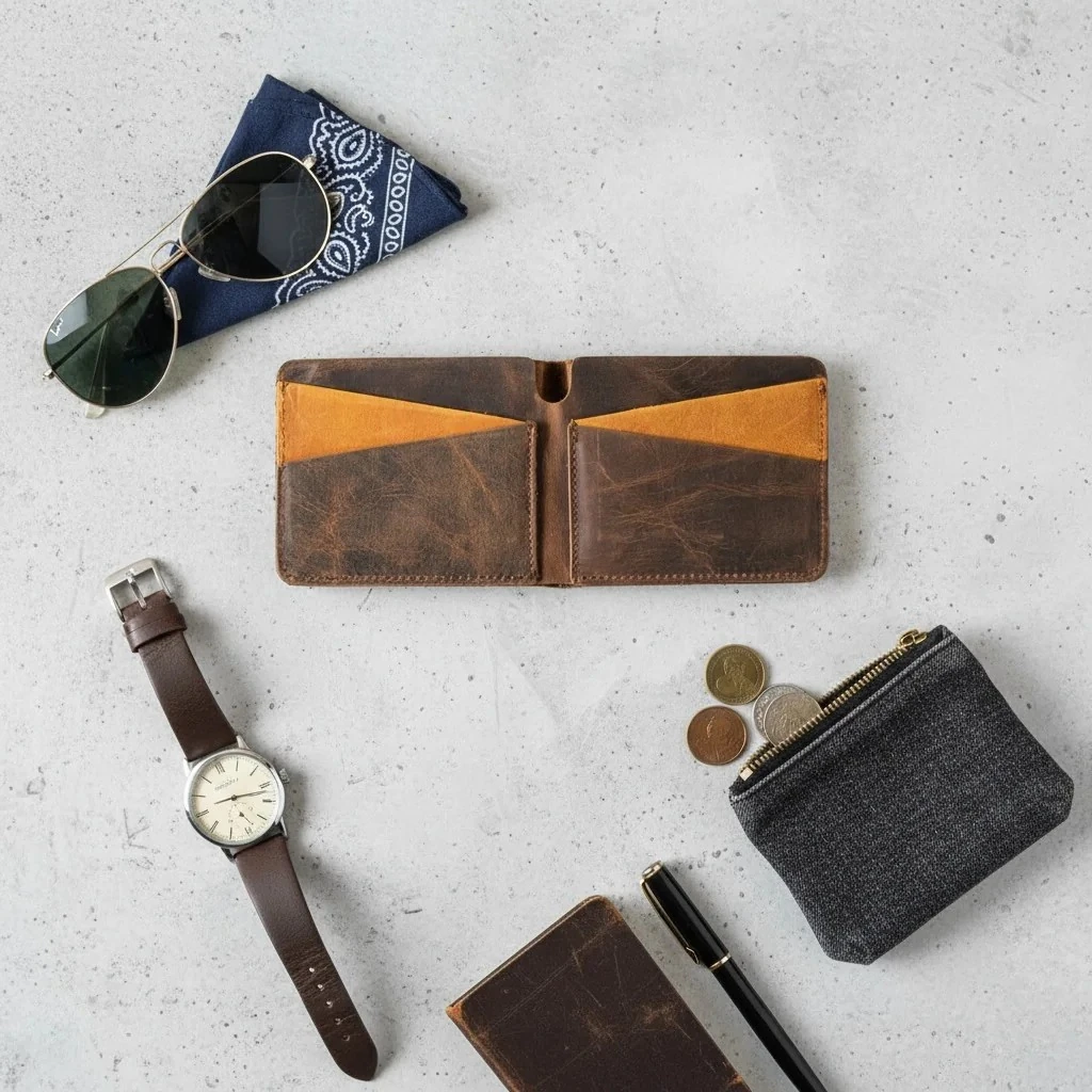 Garcia Hakiki Dana Derisi Renkli Cüzdan