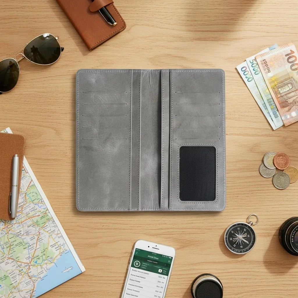 Desert Hakiki Dana Derisi Uzun Cüzdan