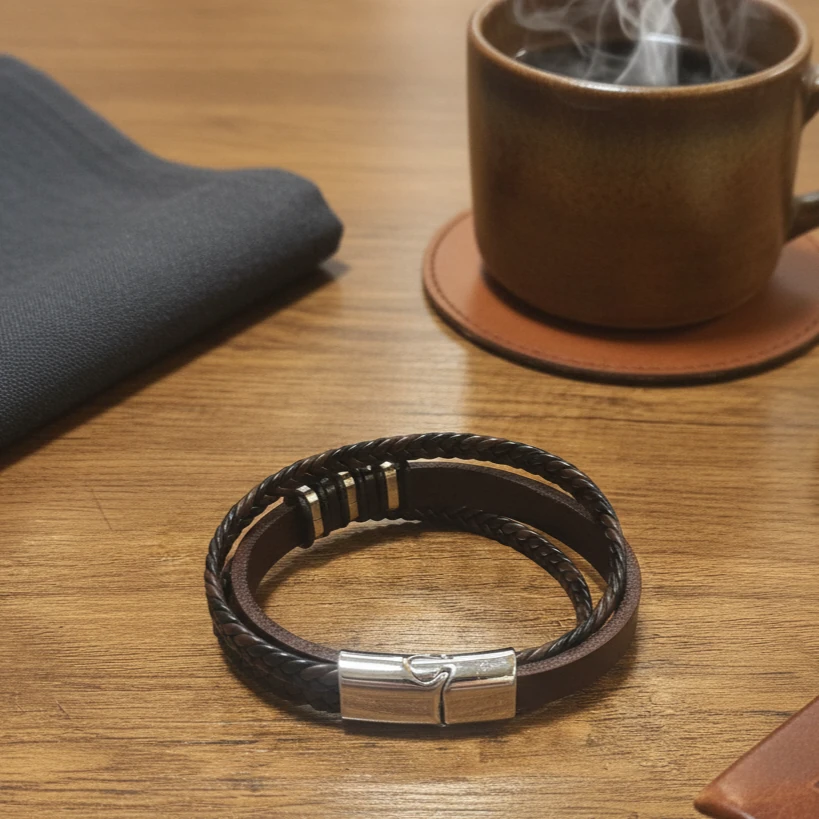 Mokka Kahve Deri Bileklik