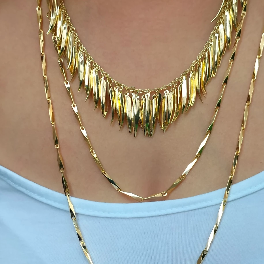 Gold Üç Kolye Kombin image