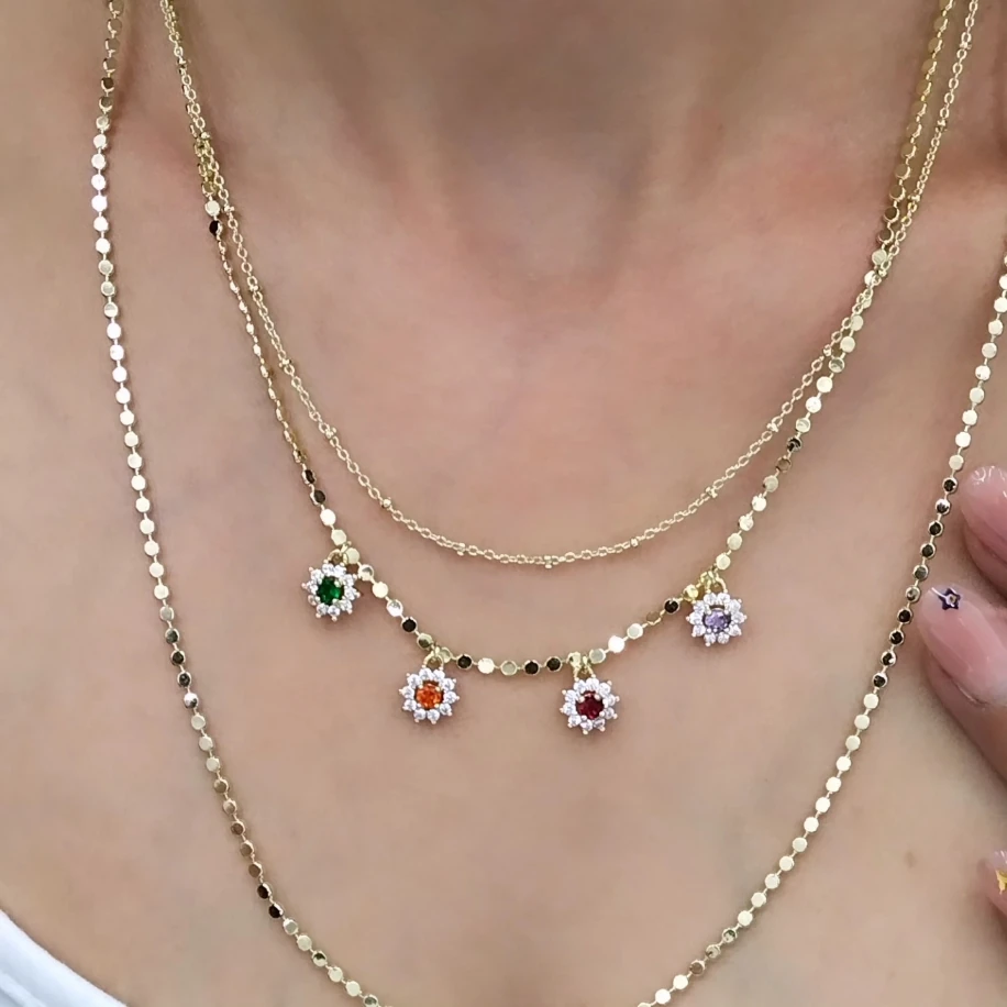 Gold İki Kolye Kombin image